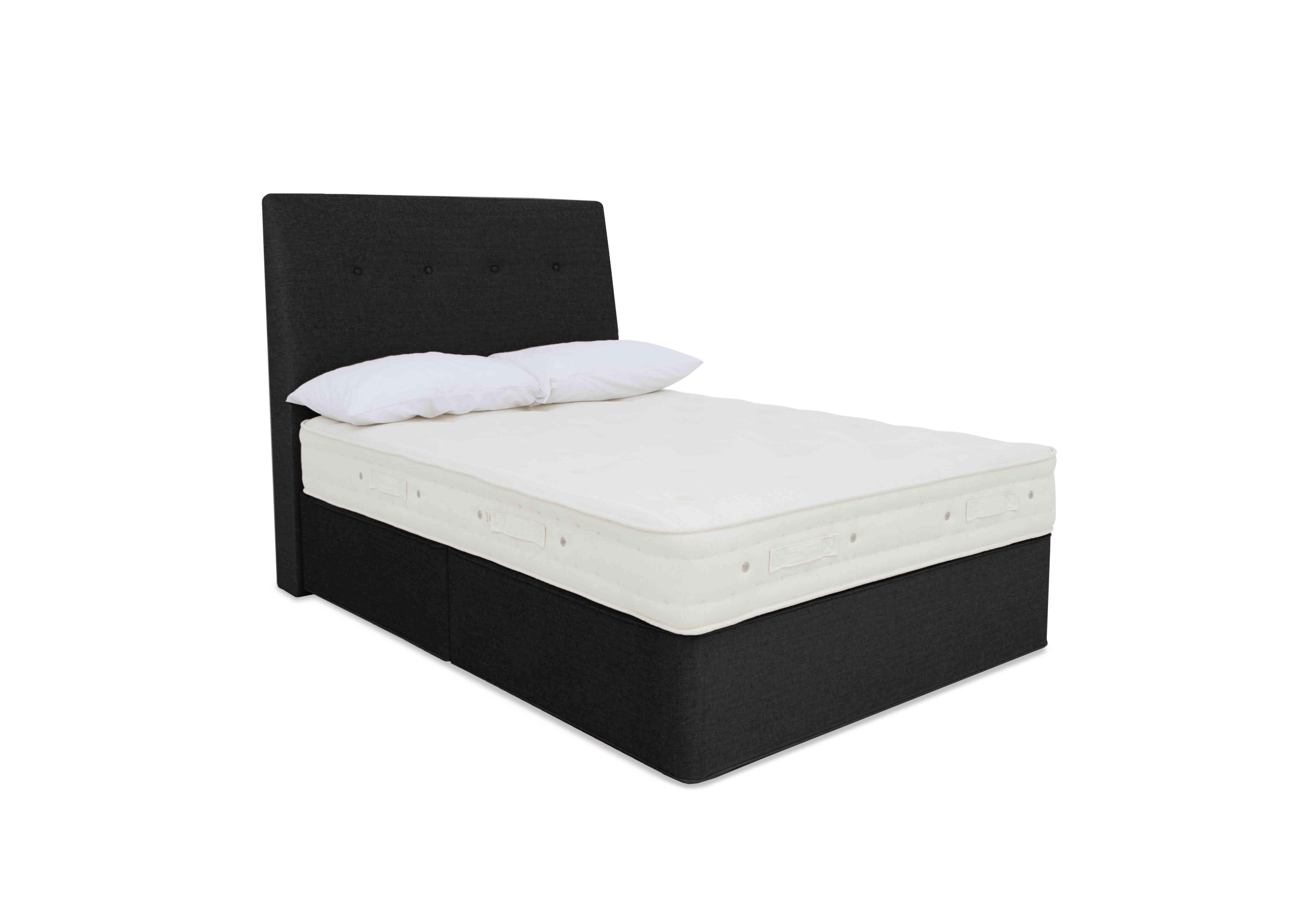 Luxury Firm 1 Divan Set in Linoso 801 Slate on Furniture Village
