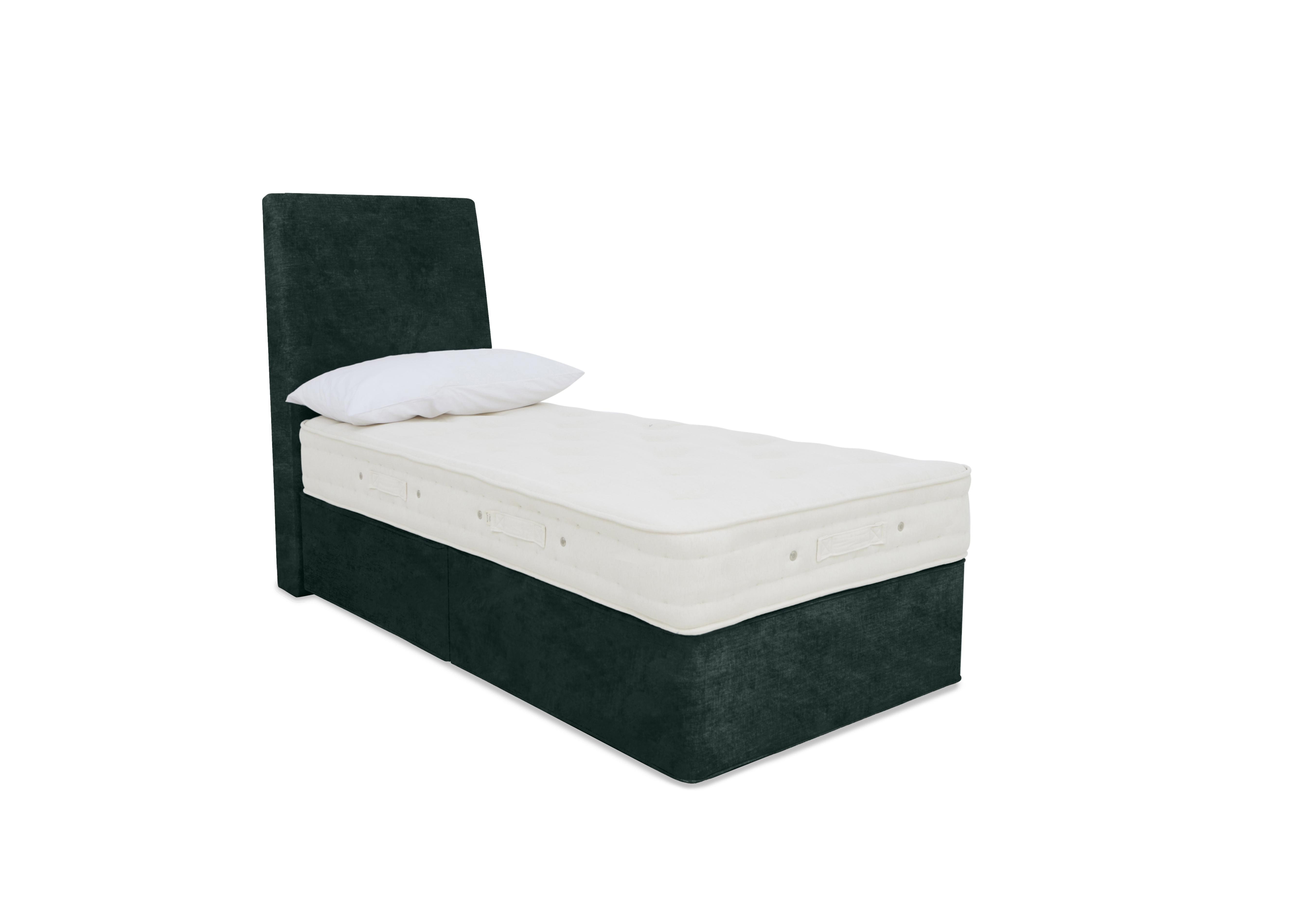Luxury Firm 1 Divan Set in Premium 501 Emerald Green on Furniture Village