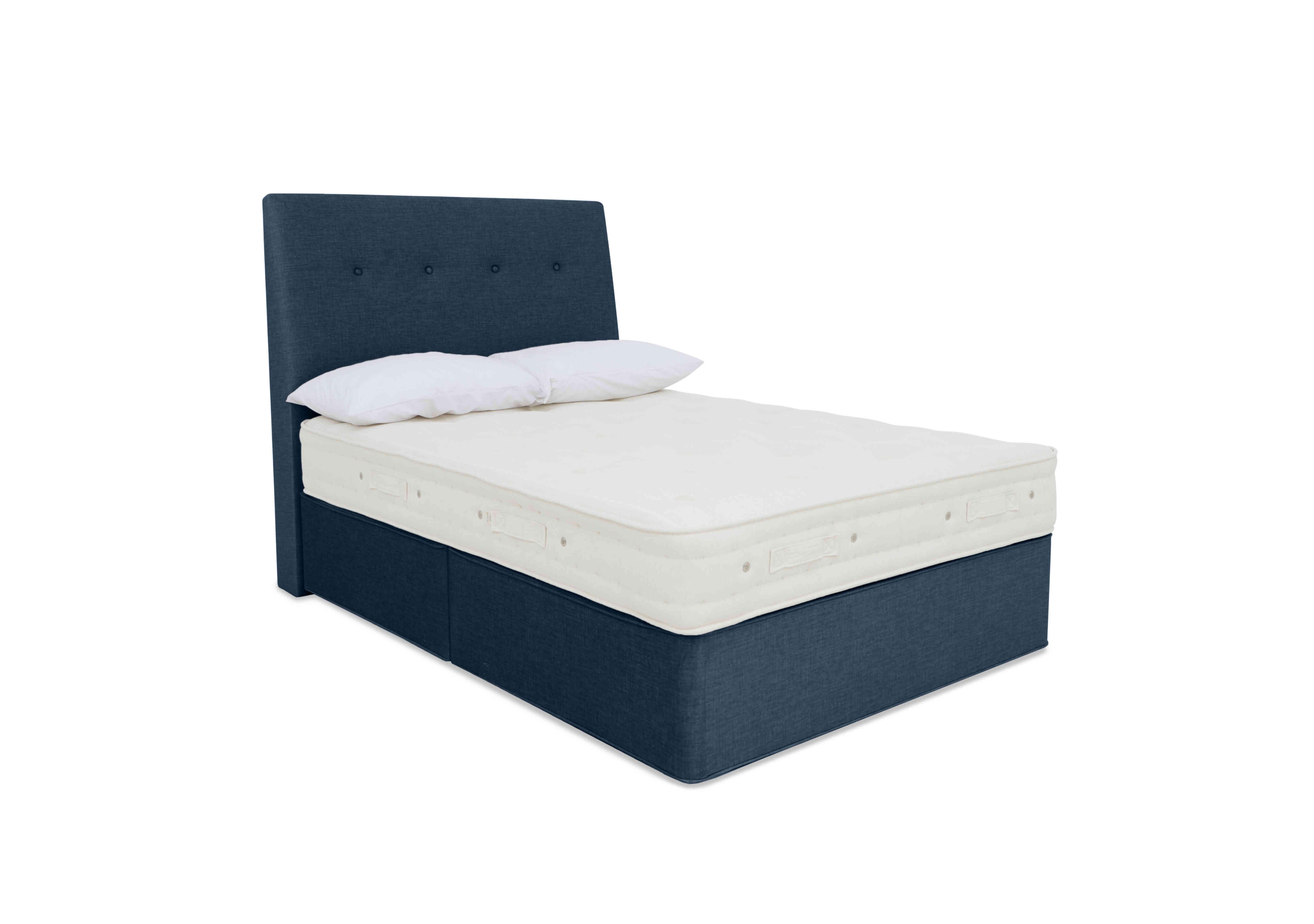 Luxury Firm 1 Divan Set in Premium 600 Granite Blue on Furniture Village