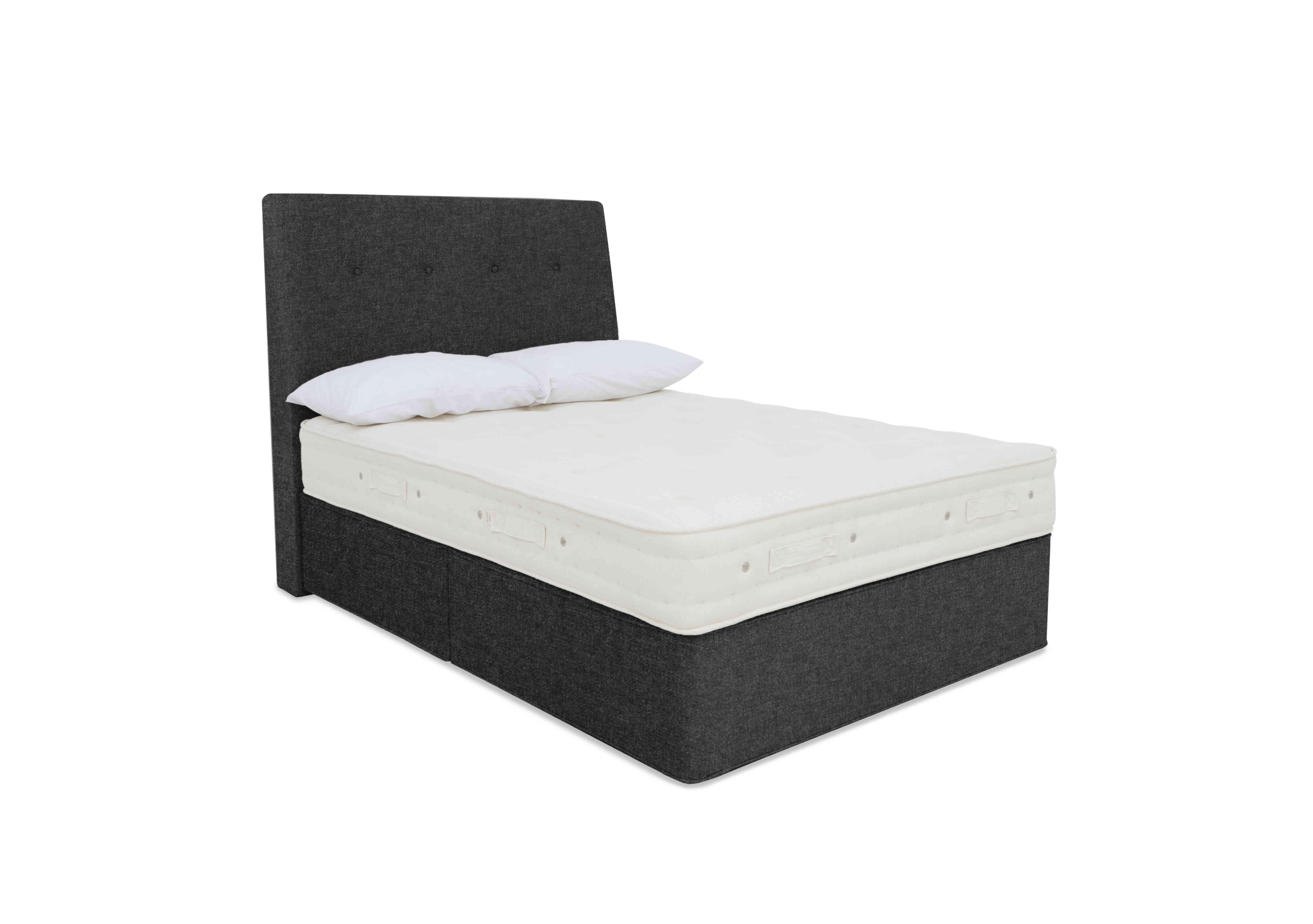 Luxury Firm 1 Divan Set in Tweed 801 Charcoal on Furniture Village