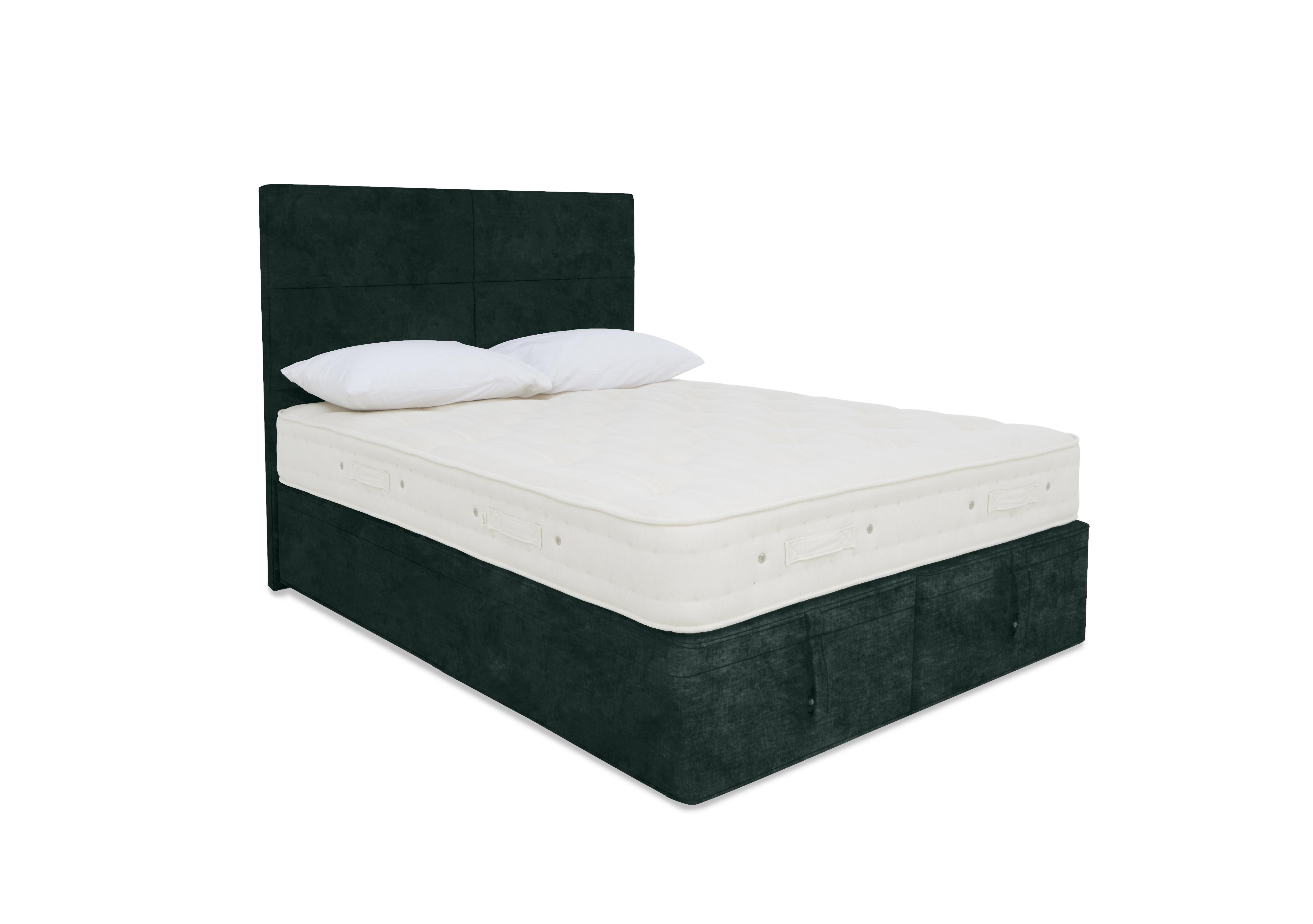 Luxury Firm 2 Ottoman Divan Set in Premium 501 Emerald Green on Furniture Village