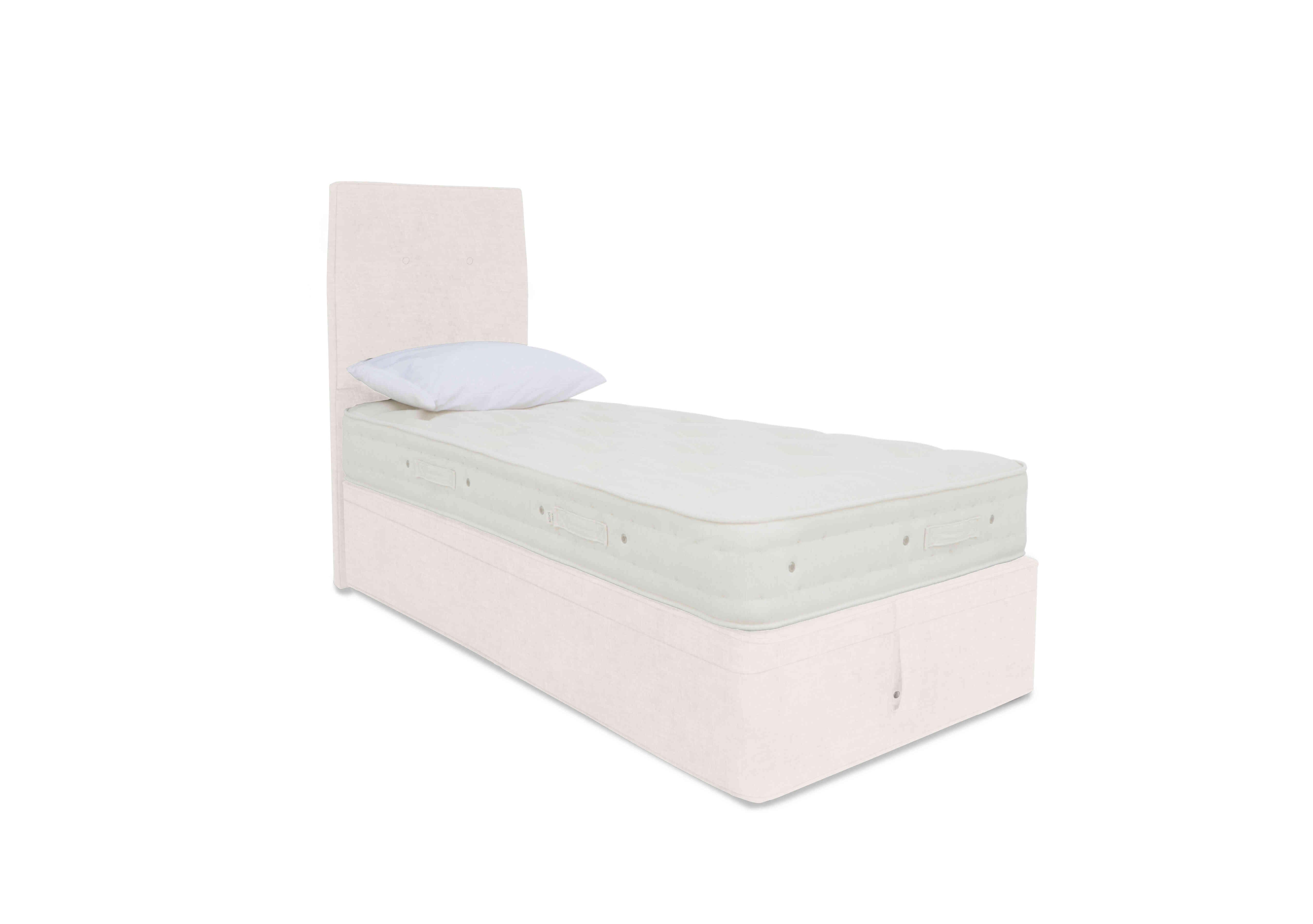 Luxury Firm 2 Ottoman Divan Set in Premium 900 White Opal on Furniture Village