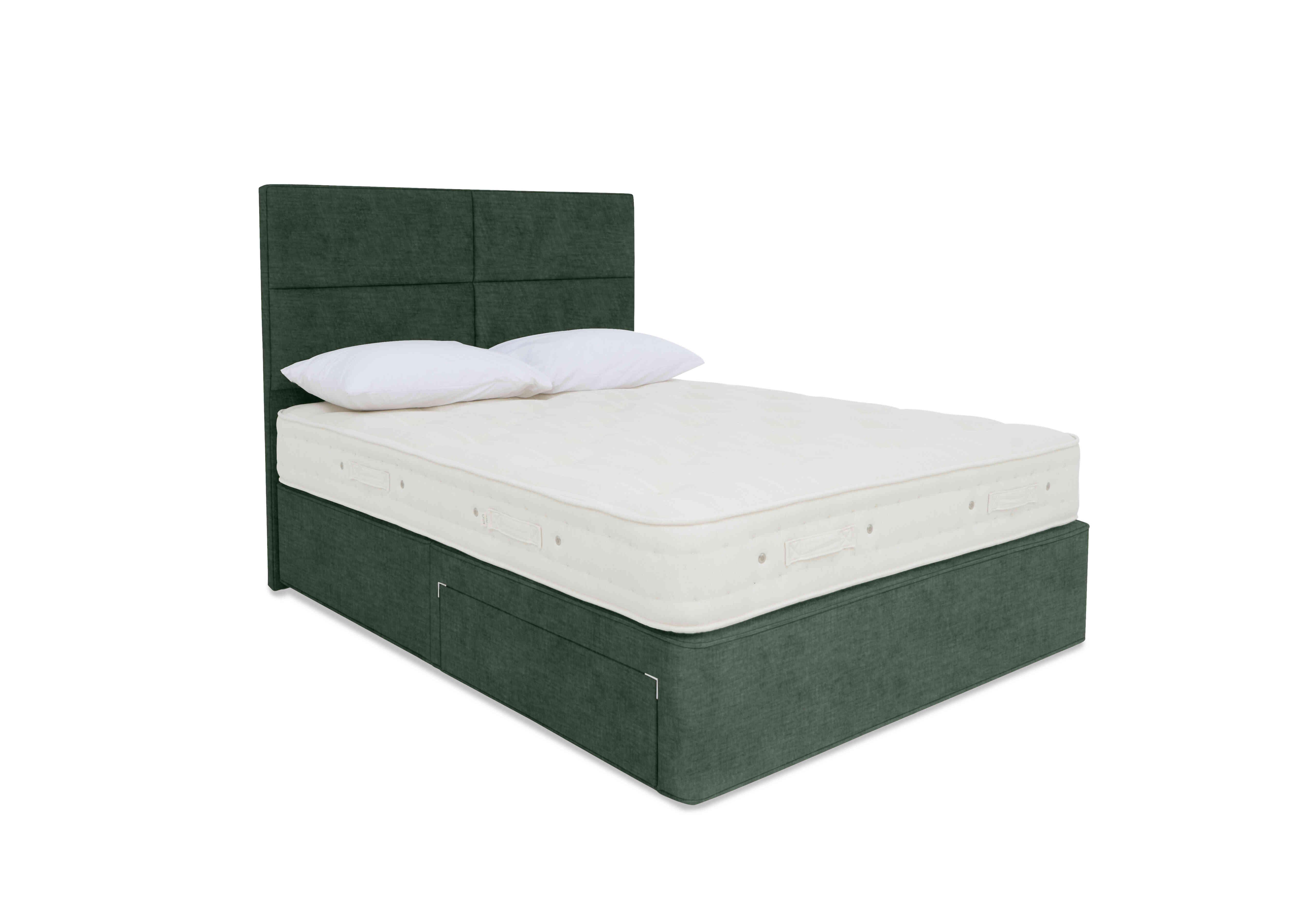 Luxury Firm 2 Divan Set in Premium 502 Tourmaline Green on Furniture Village