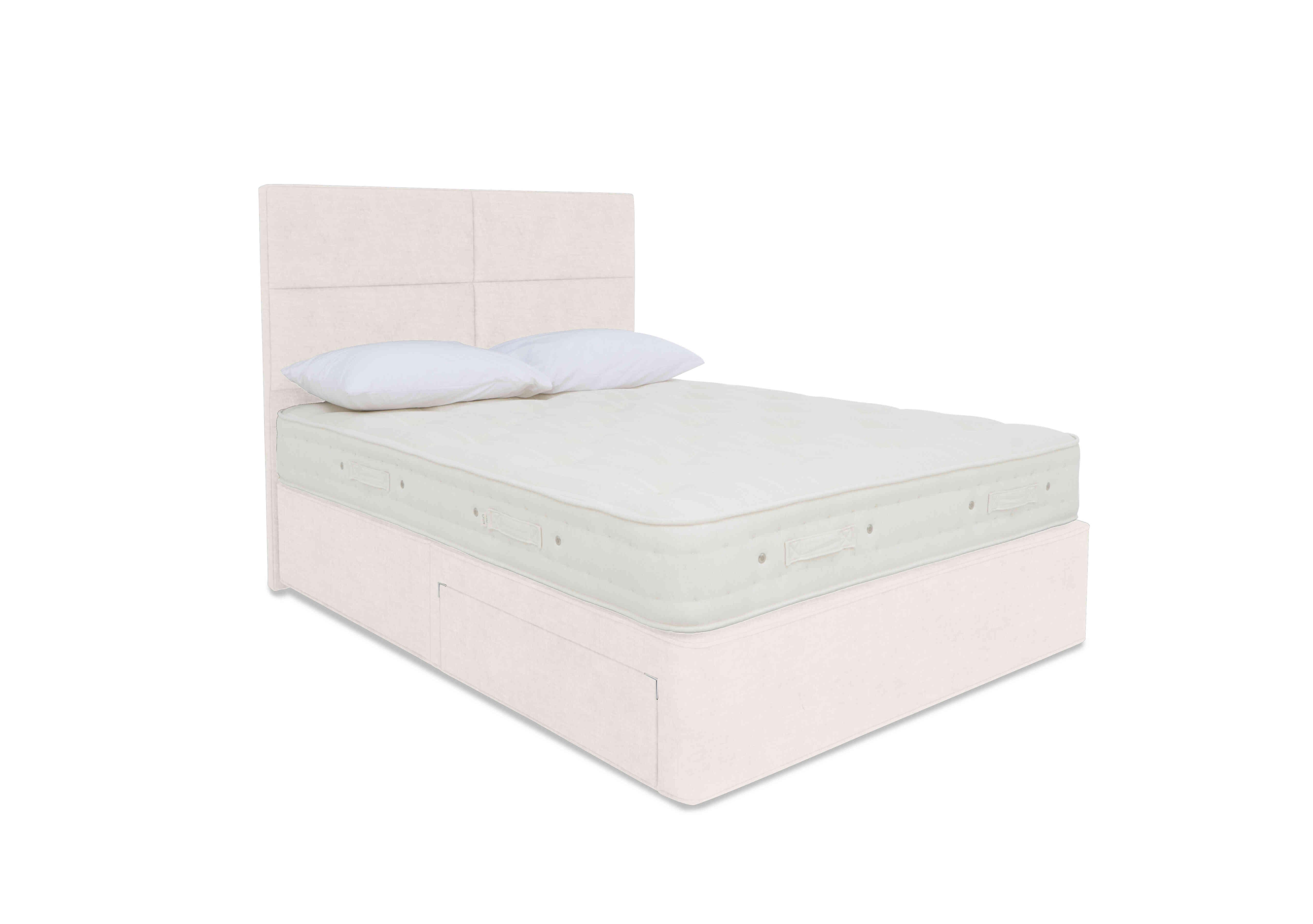 Luxury Firm 2 Divan Set in Premium 900 White Opal on Furniture Village