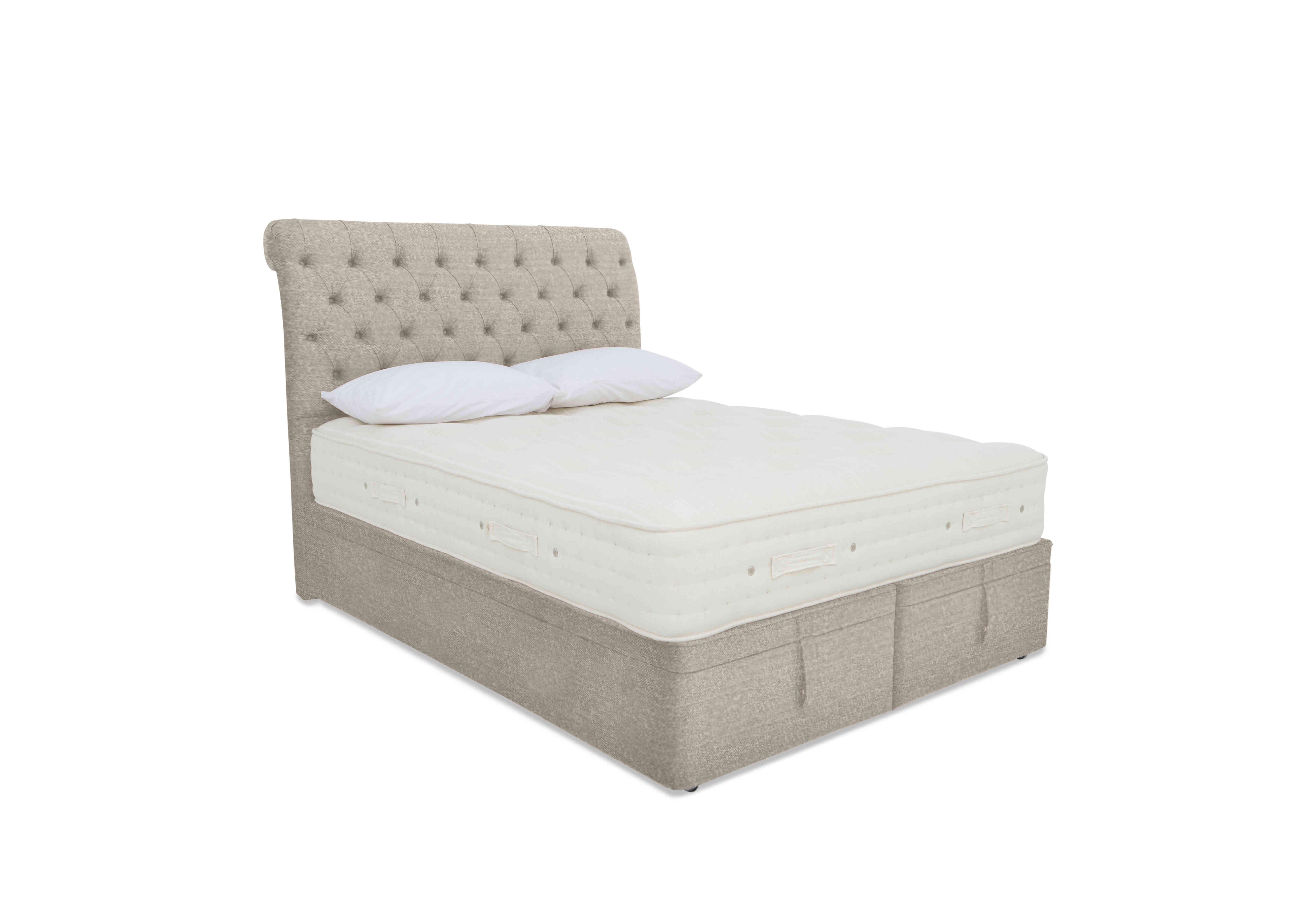 Luxury Firm 3 Ottoman Divan Set in Imperio 904 Biscuit on Furniture Village