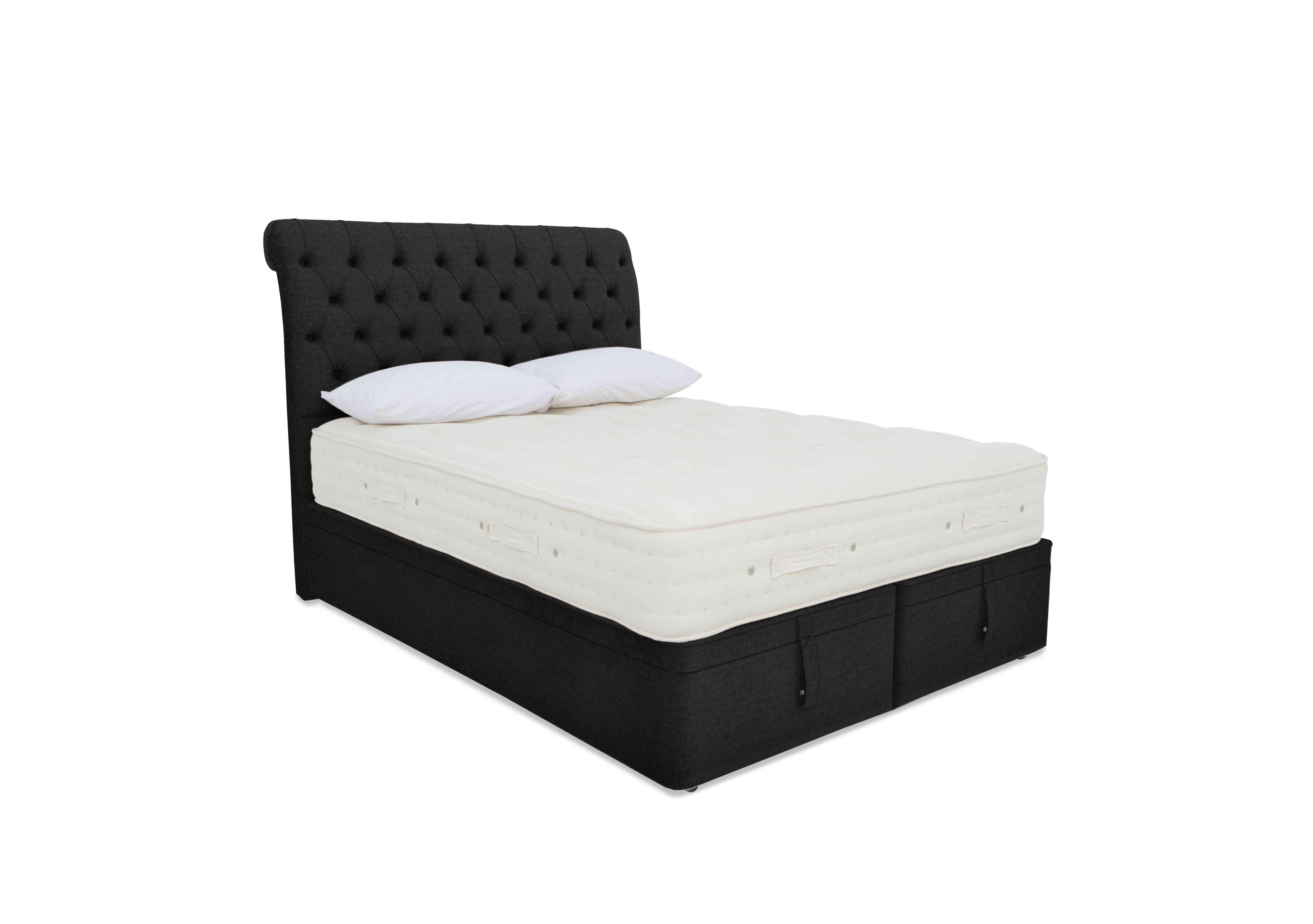 Luxury Firm 3 Ottoman Divan Set in Linoso 801 Slate on Furniture Village