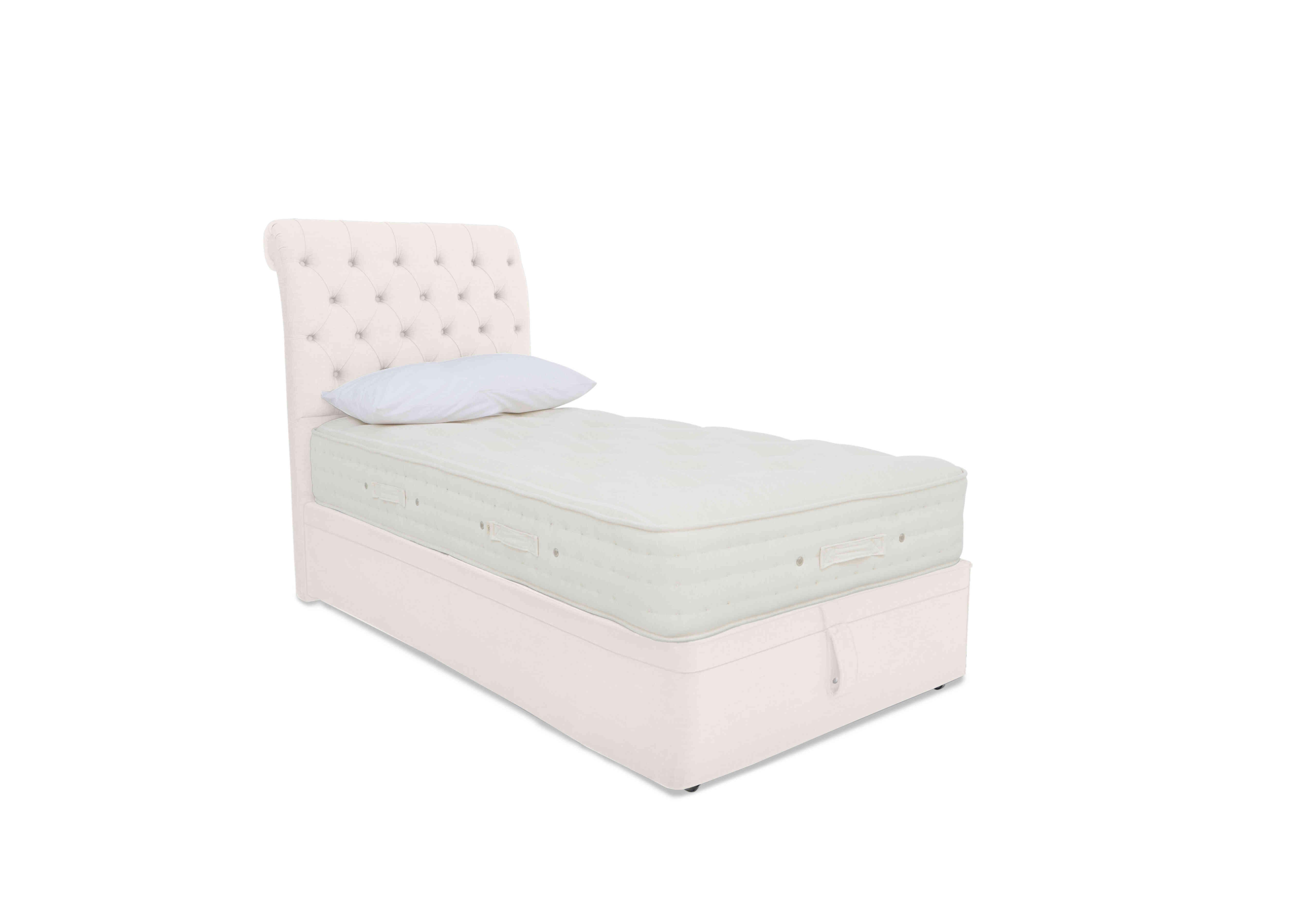 Luxury Firm 3 Ottoman Divan Set in Premium 900 White Opal on Furniture Village