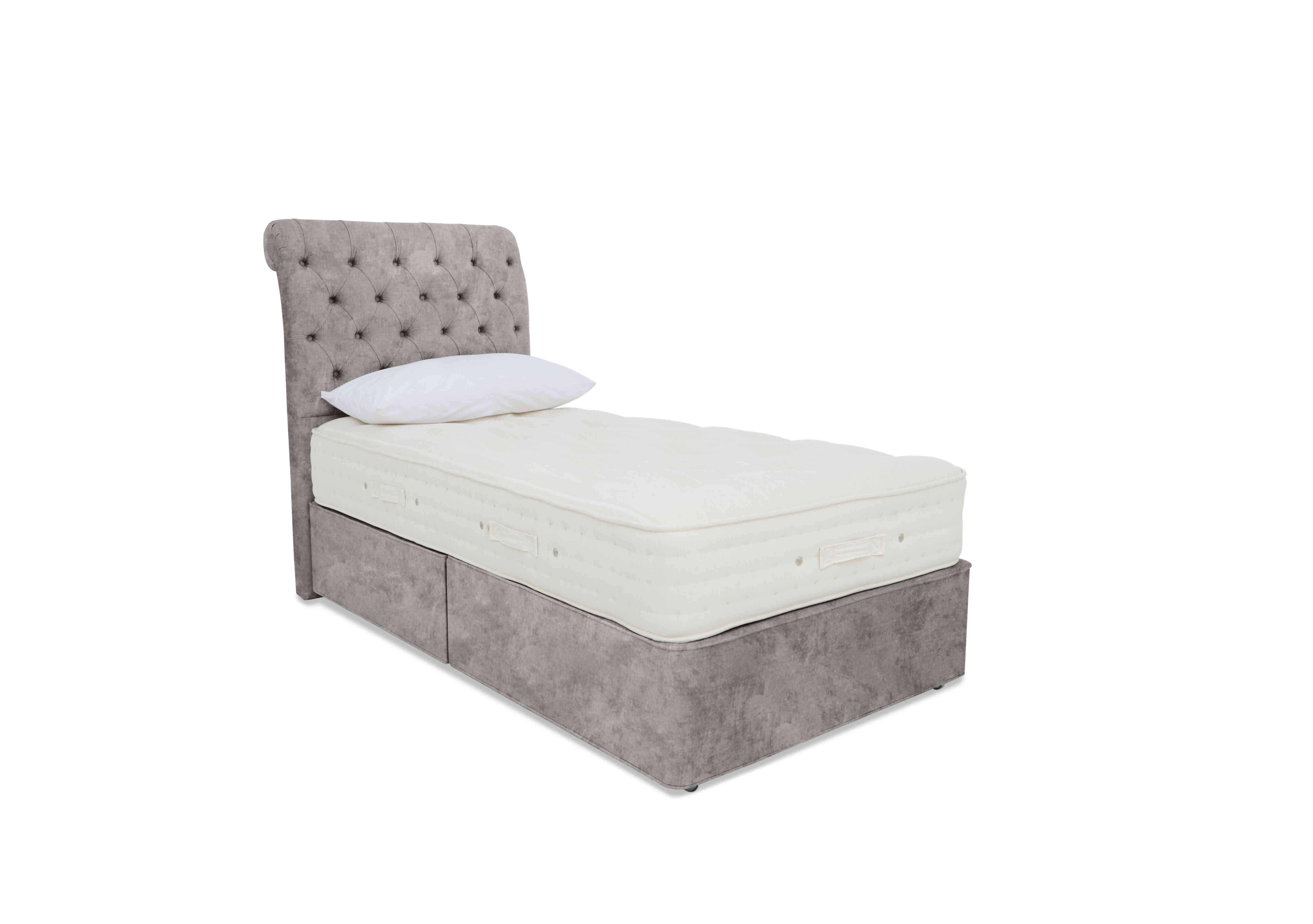 Luxury Firm 3 Divan Set in Daytona Silver on Furniture Village