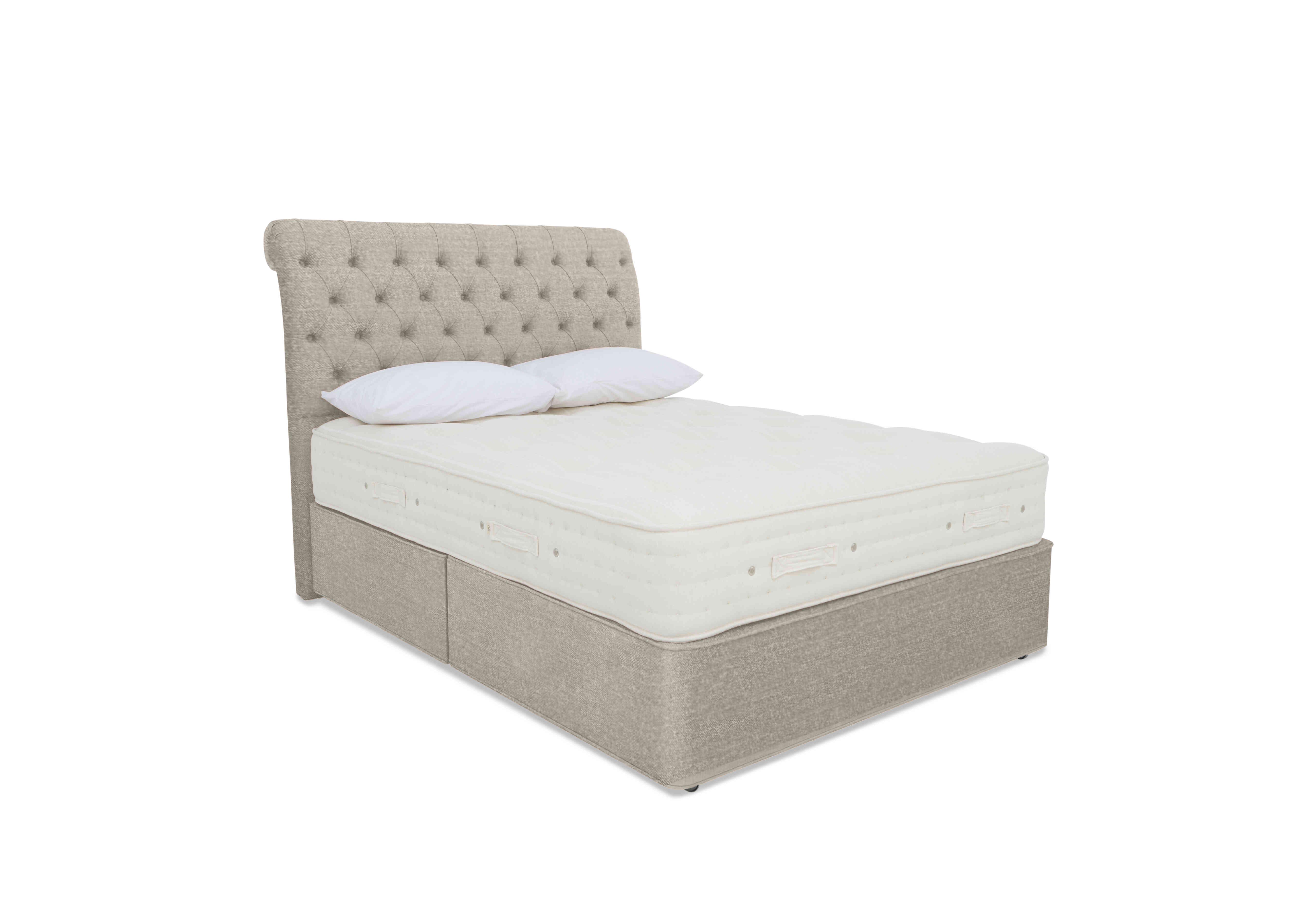 Luxury Firm 3 Divan Set in Imperio 904 Biscuit on Furniture Village