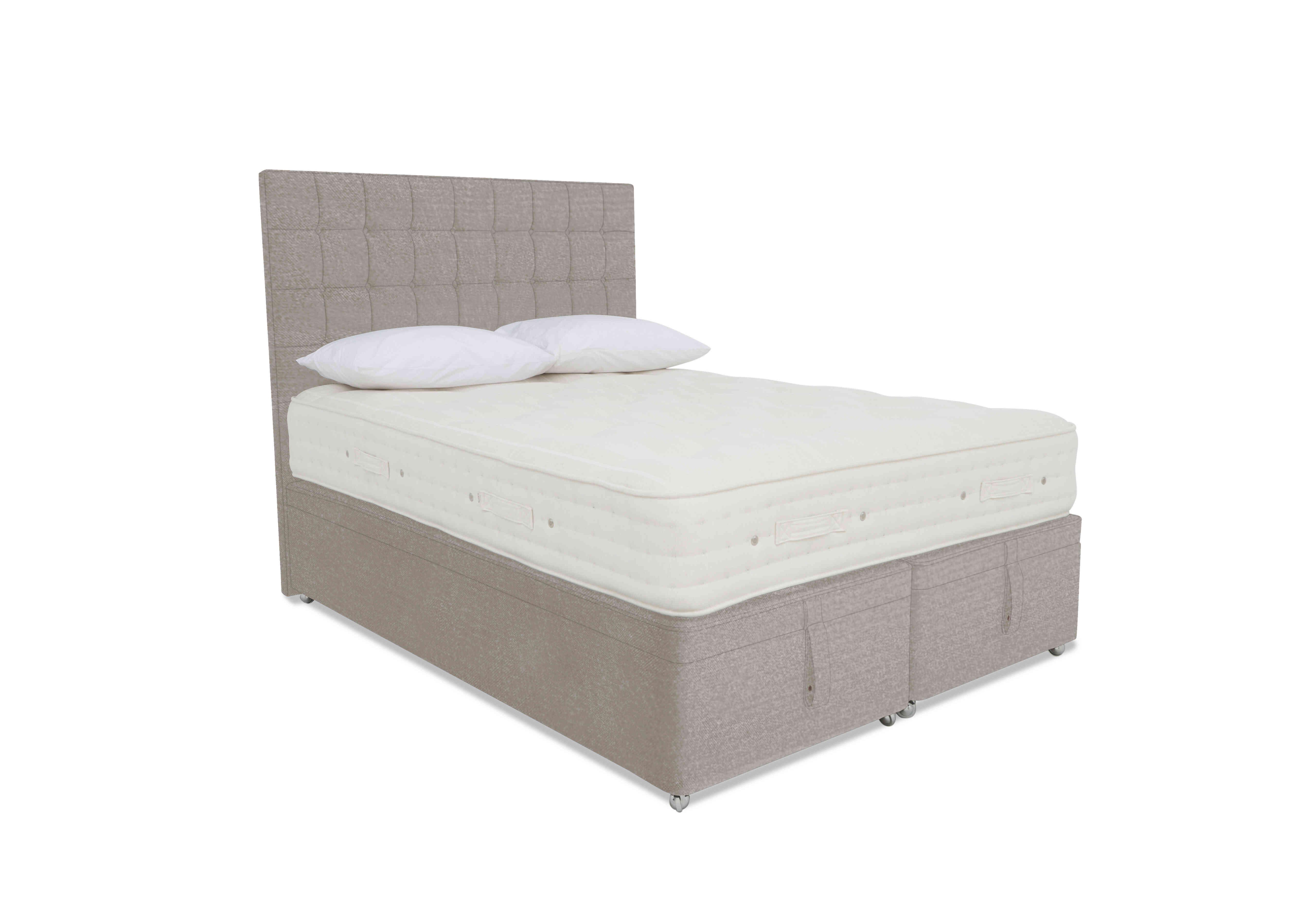 Luxury Firm 4 Ottoman Divan Set in Maestro 9022 Hessian on Furniture Village