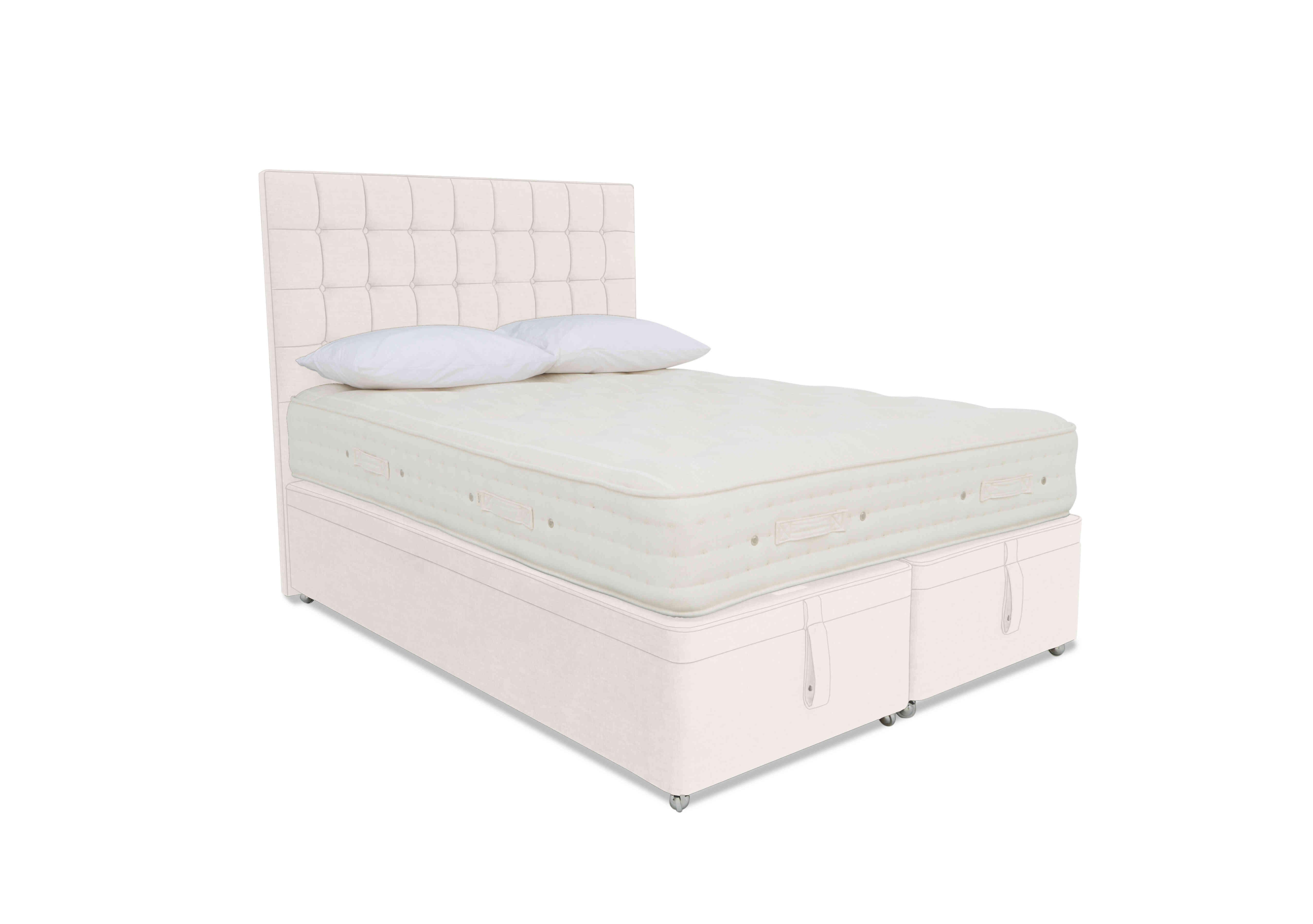 Luxury Firm 4 Ottoman Divan Set in Premium 900 White Opal on Furniture Village