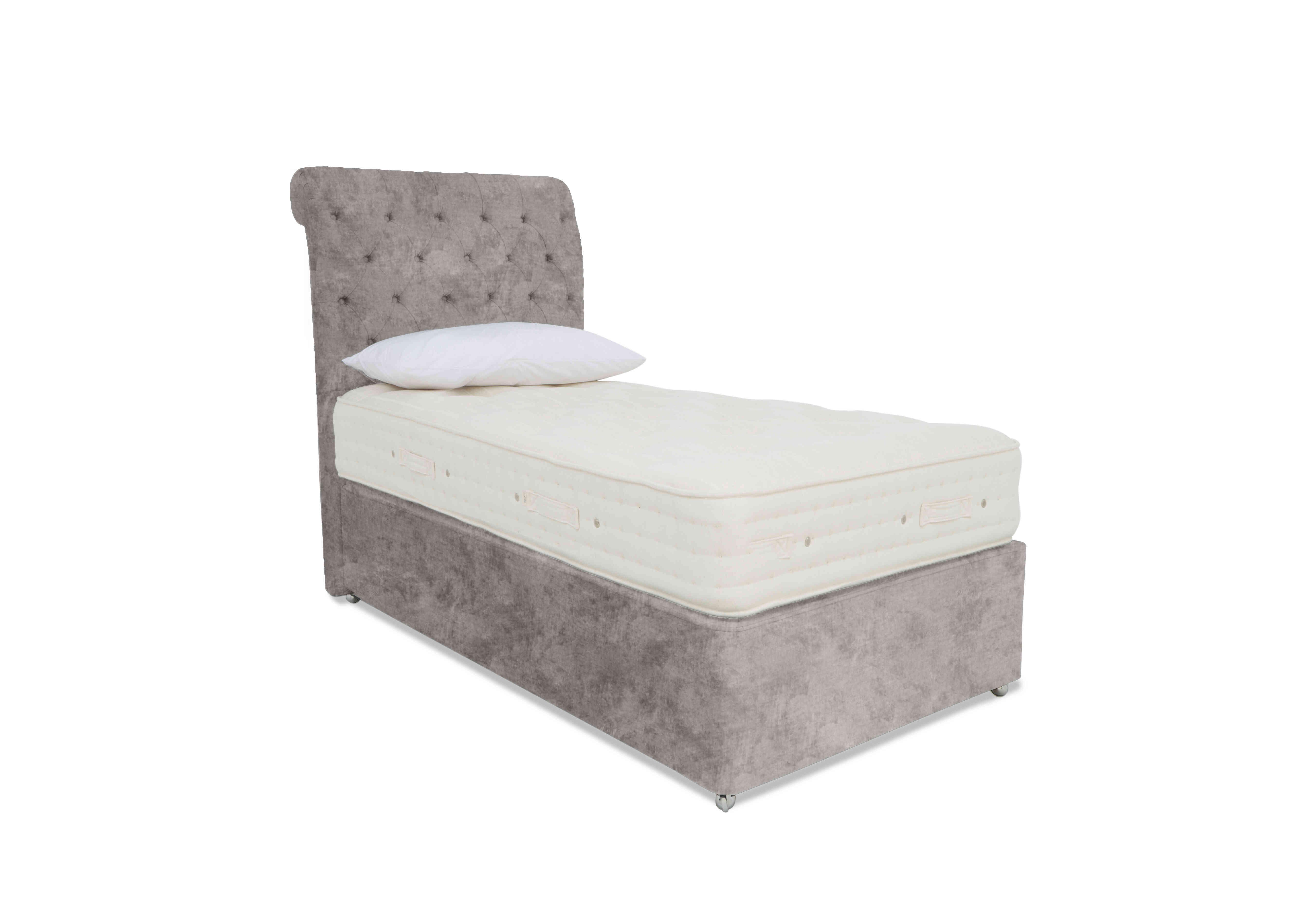 Luxury Firm 4 Divan Set in Daytona Silver on Furniture Village