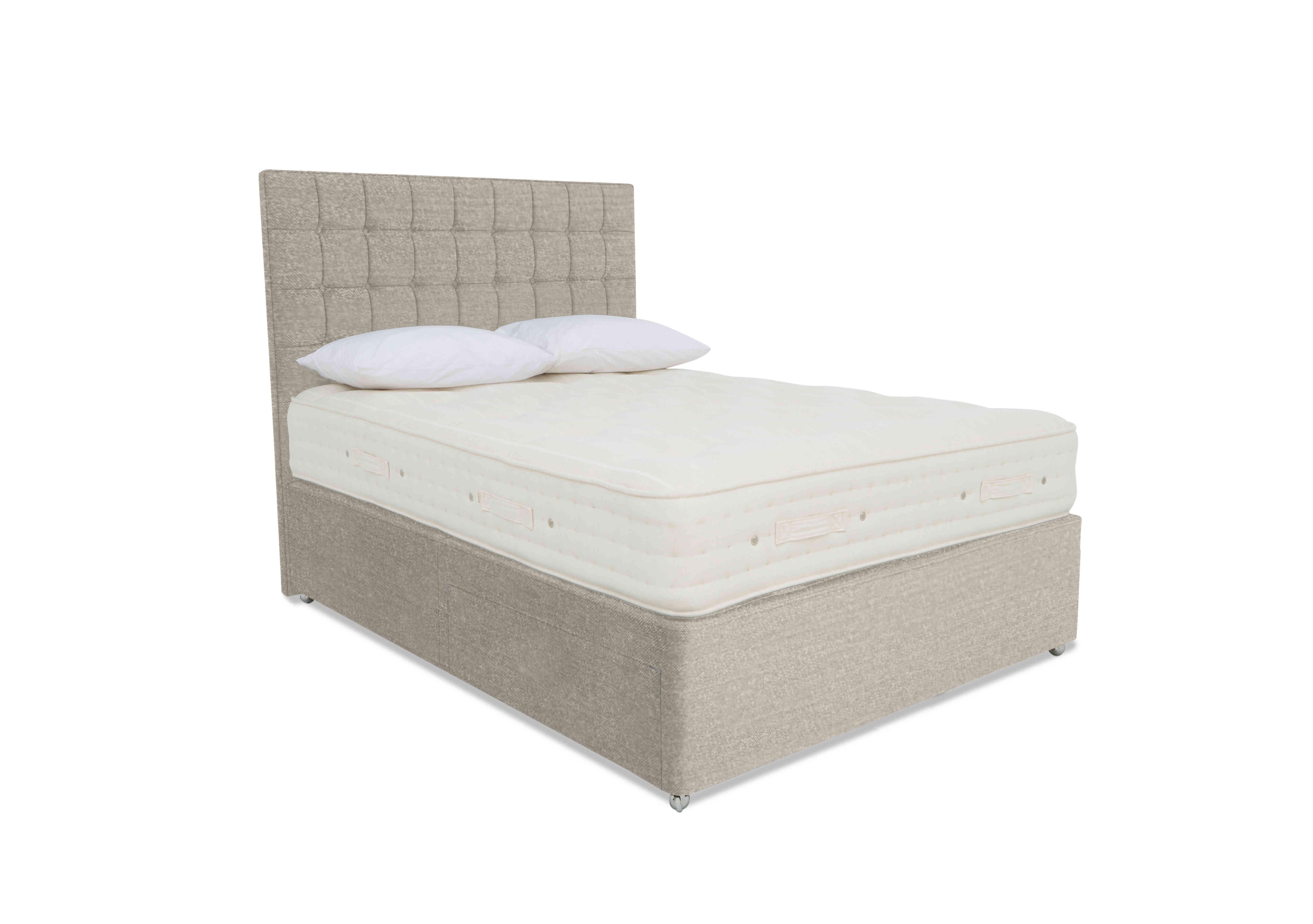 Luxury Firm 4 Divan Set in Imperio 904 Biscuit on Furniture Village