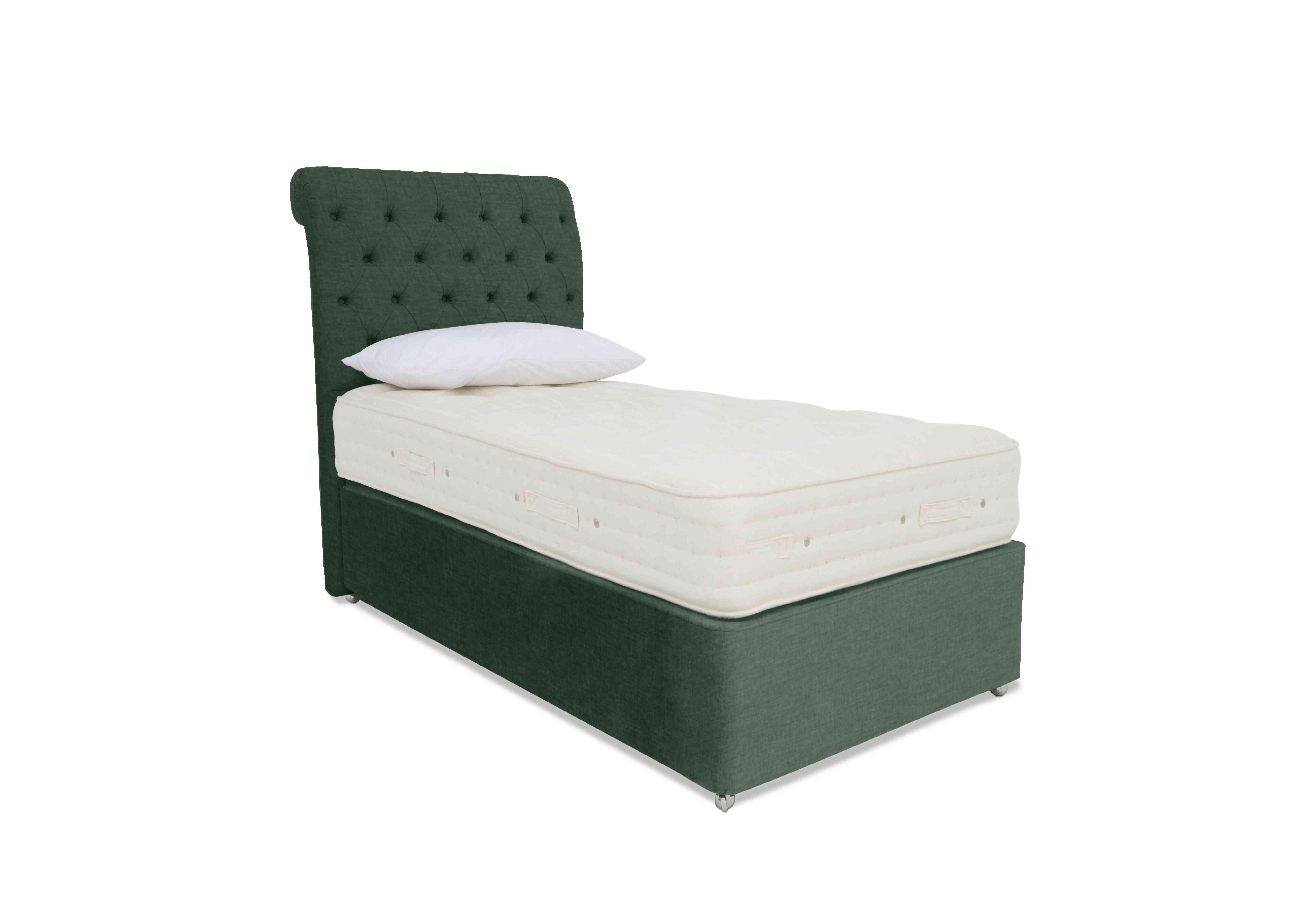 Luxury Firm 4 Divan Set in Premium 502 Tourmaline Green on Furniture Village