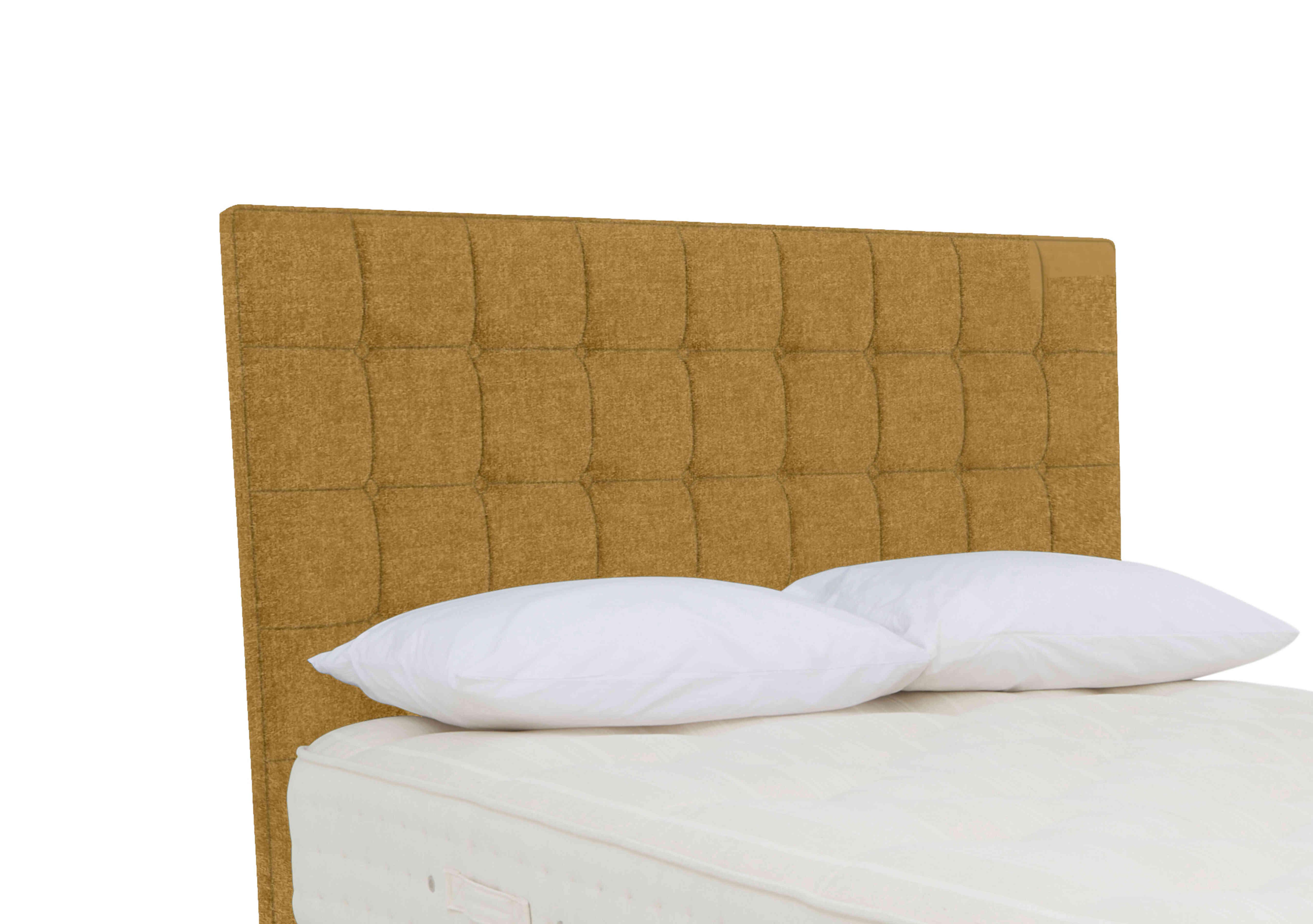 Naphill Floor Standing Headboard in Tweed 400 Mustard on Furniture Village