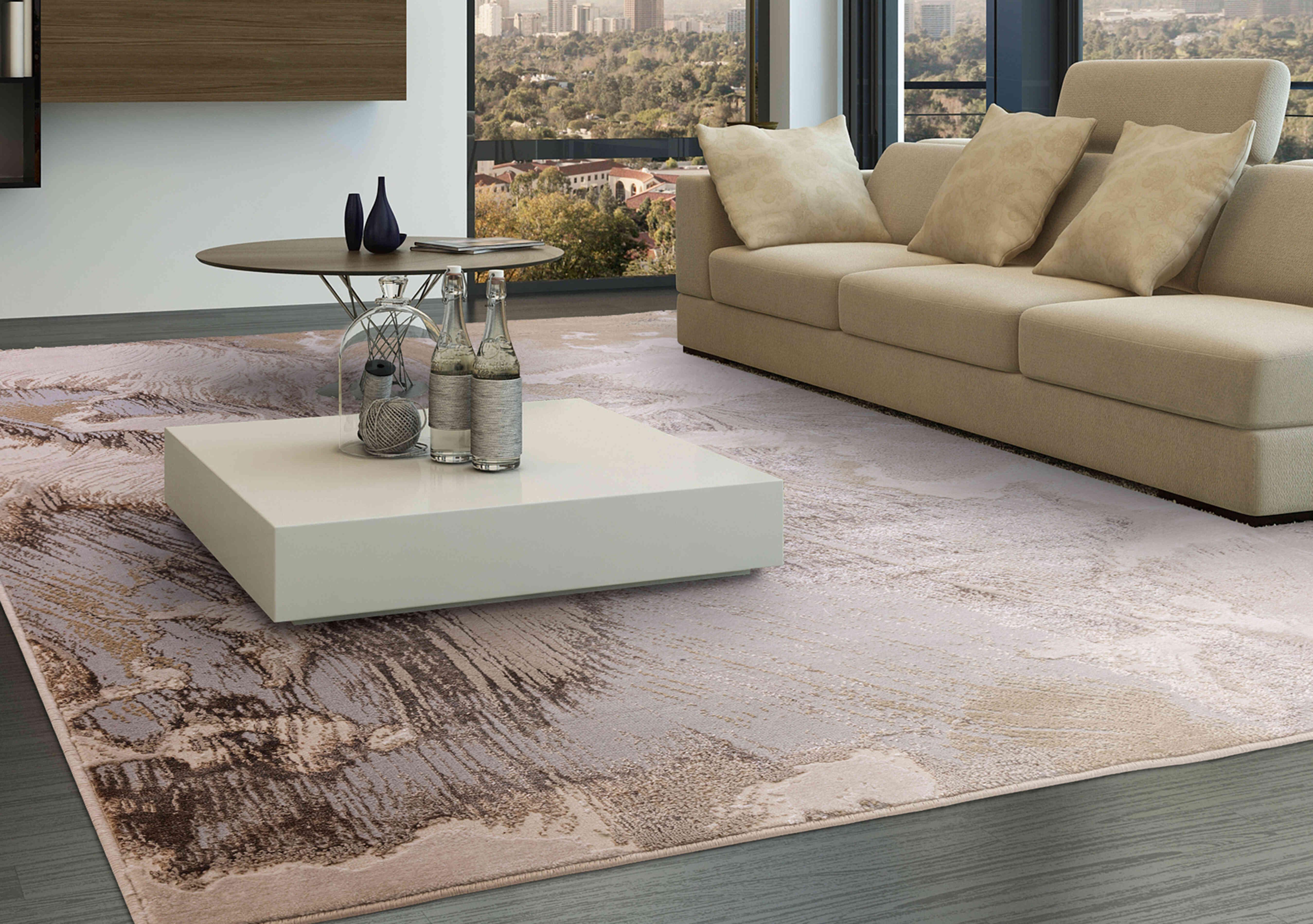 Arela Etch Rug in  on Furniture Village