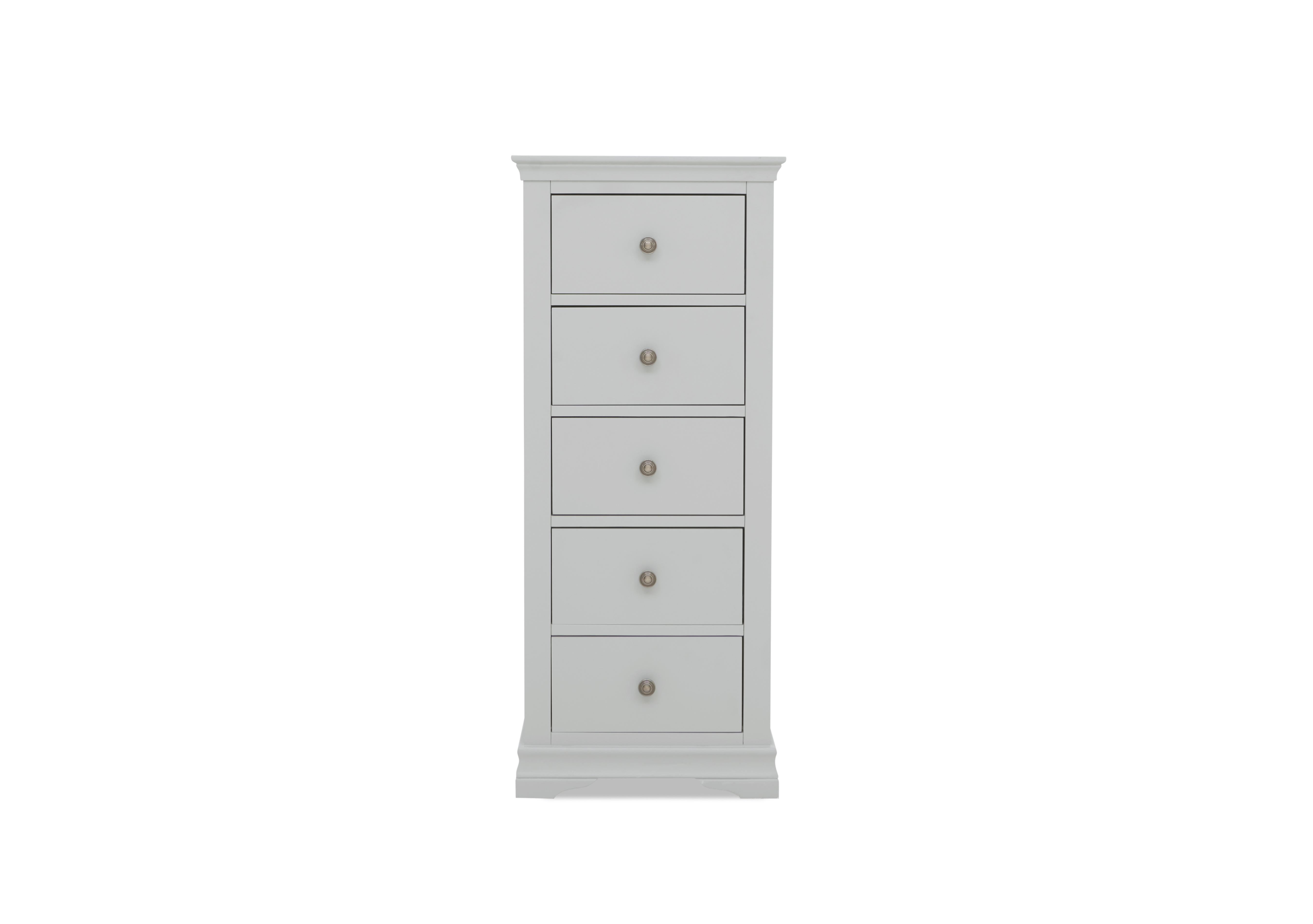 Tiverton 5 Drawer Tall Chest in Dove Grey on Furniture Village