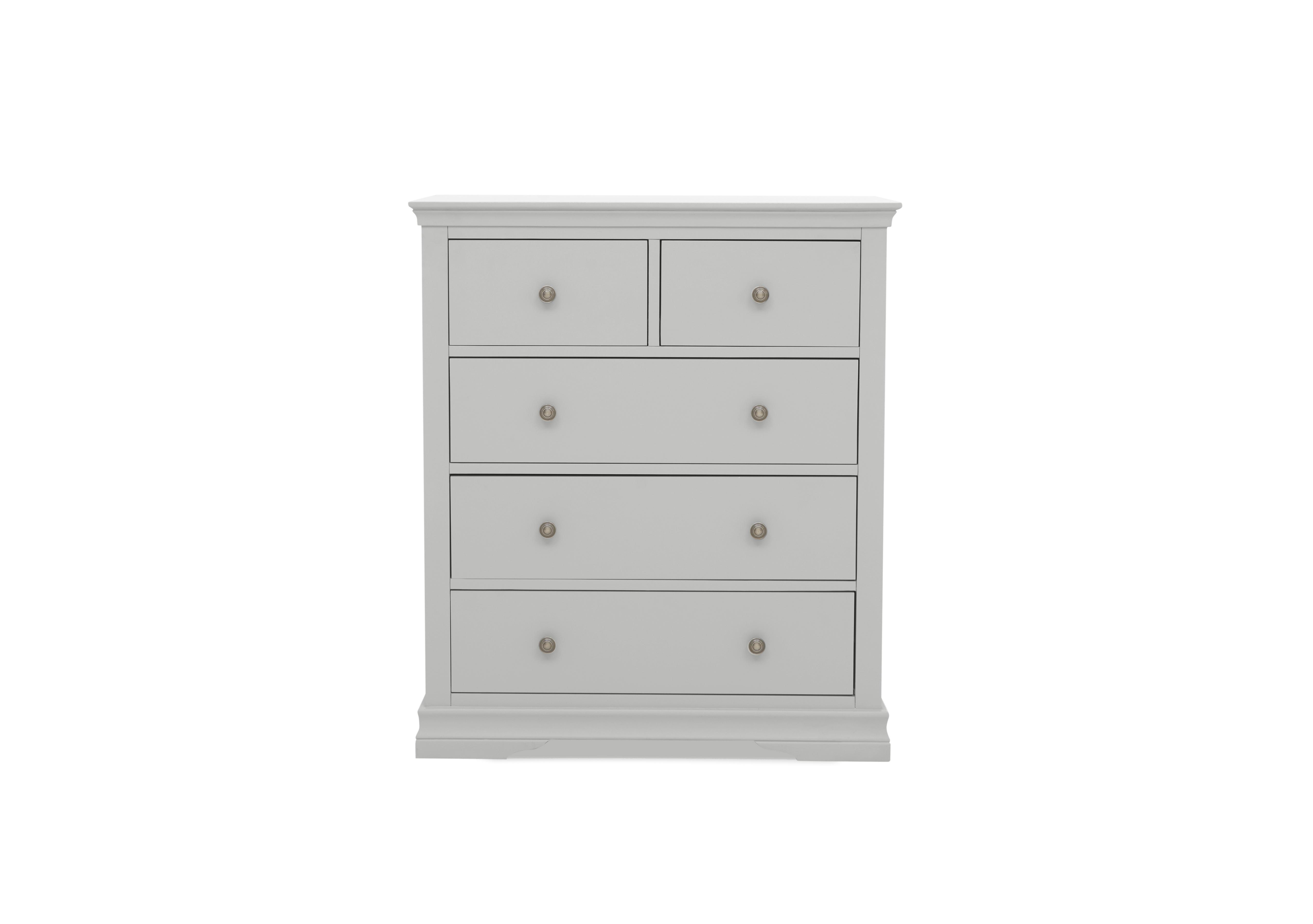 Tiverton 2+3 Drawer Chest in Dove Grey on Furniture Village