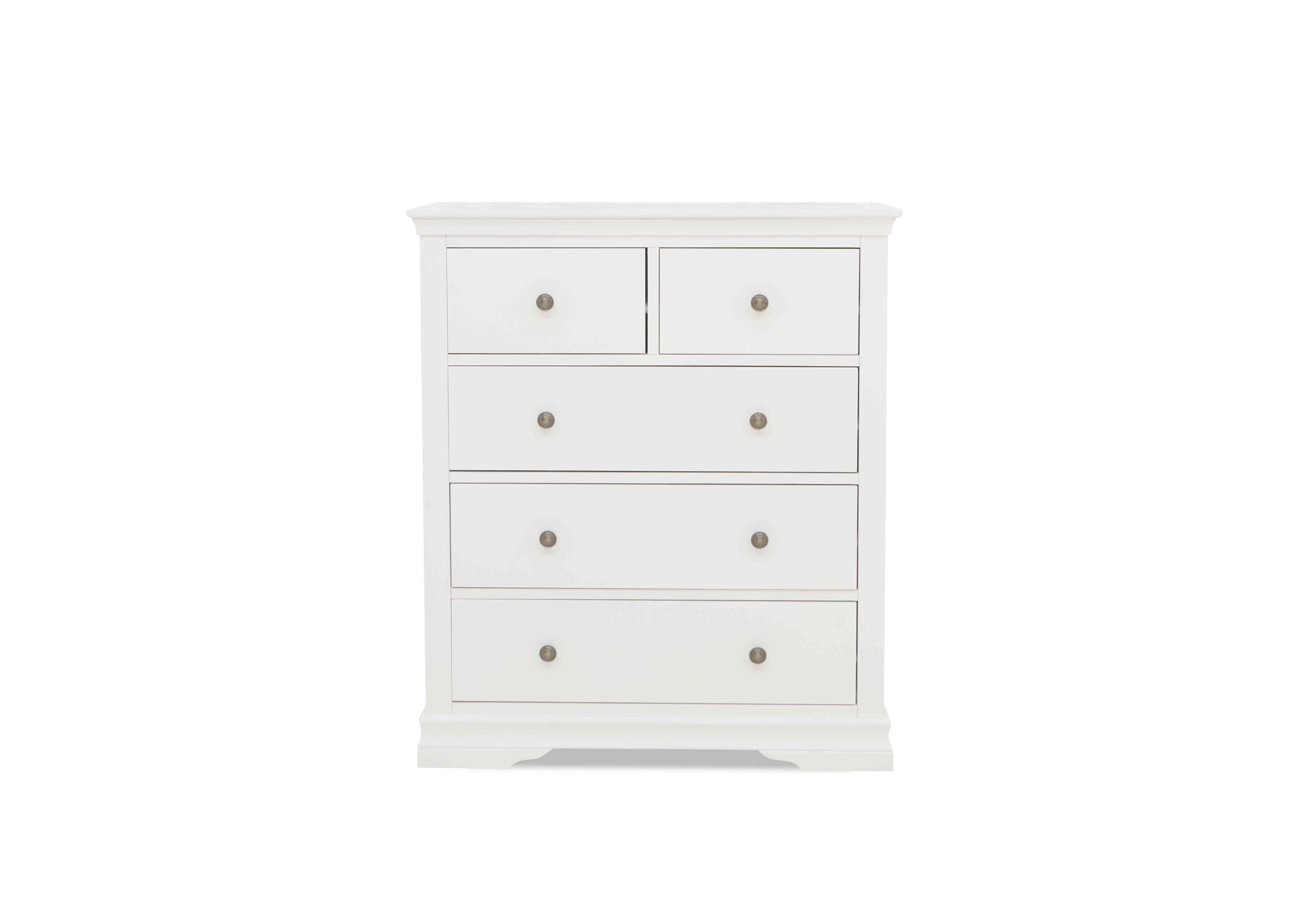 Tiverton 2+3 Drawer Chest in White on Furniture Village