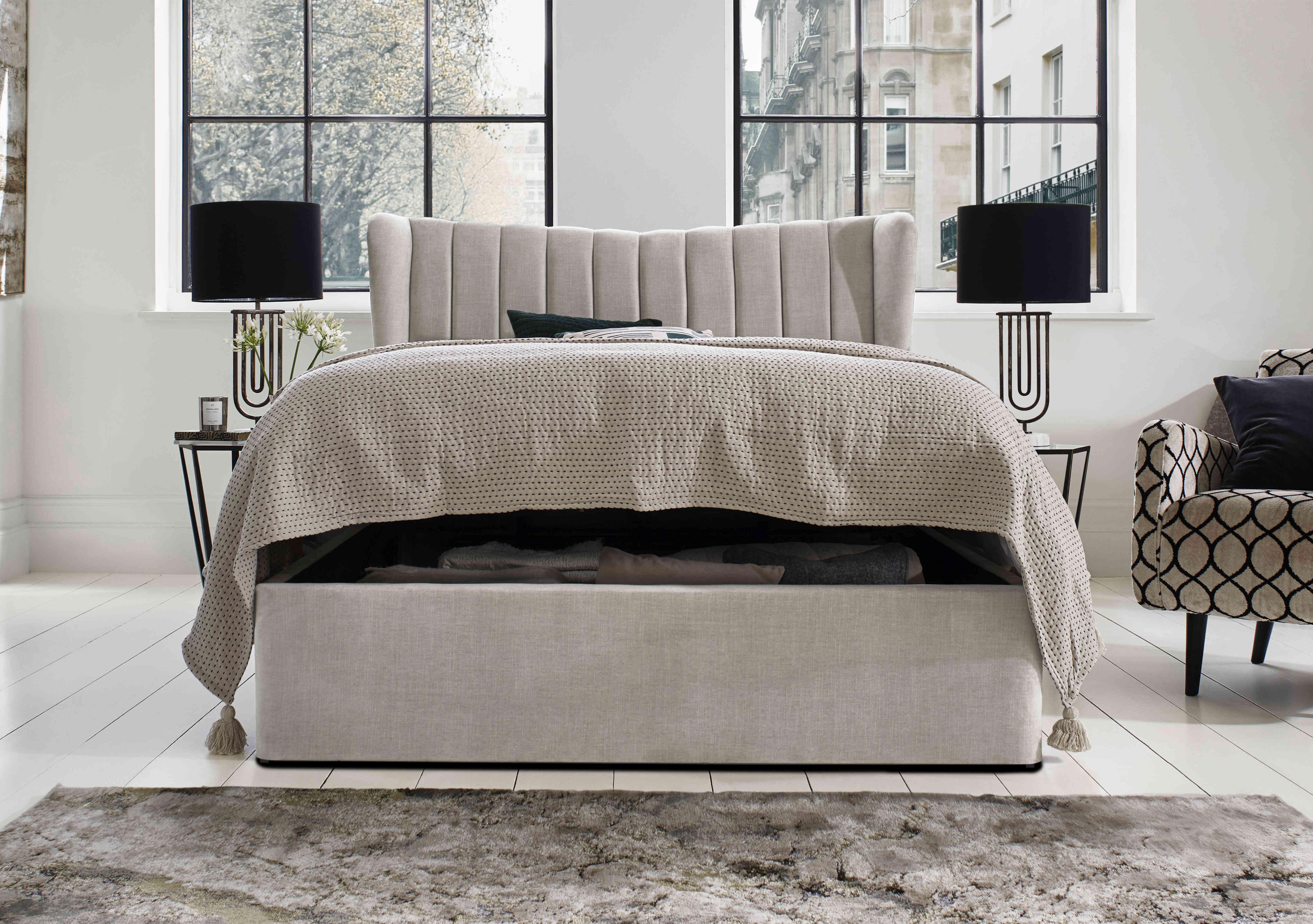 Bourne Ottoman Bed Frame in  on Furniture Village