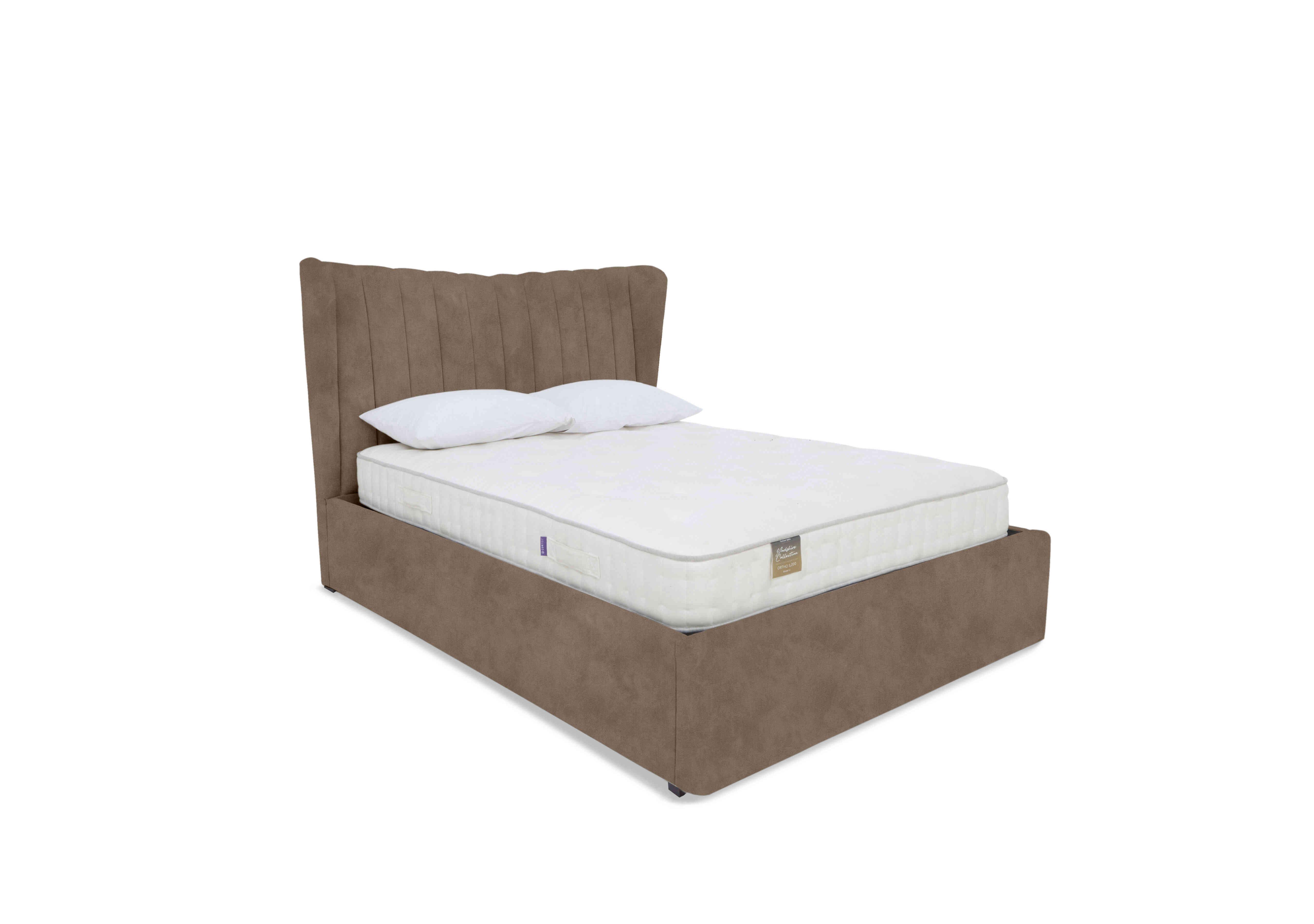 Bourne Ottoman Bed Frame in Lace Caramel on Furniture Village