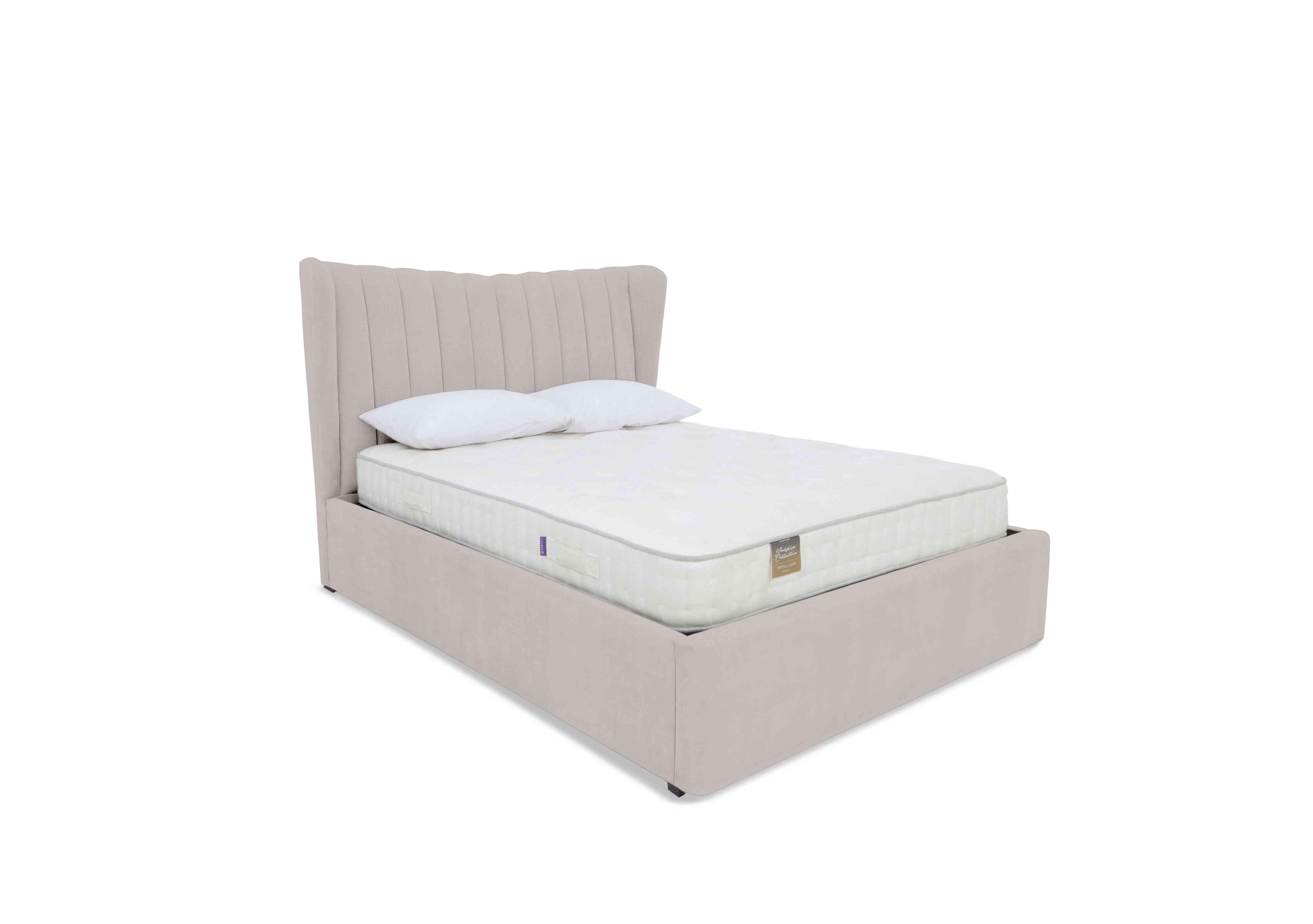 Bourne Ottoman Bed Frame in Plush Argent on Furniture Village
