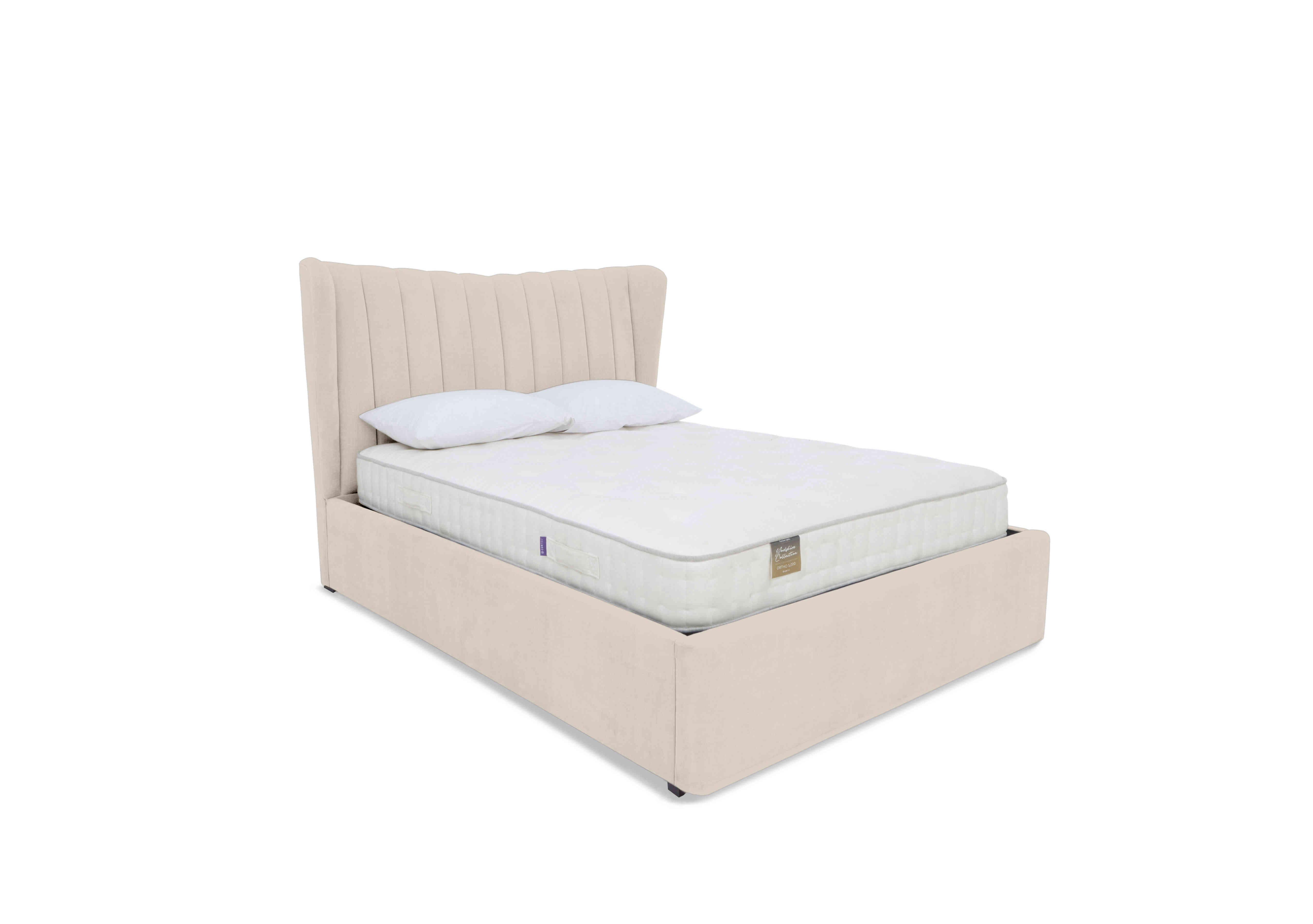 Bourne Ottoman Bed Frame in Plush Ecru on Furniture Village