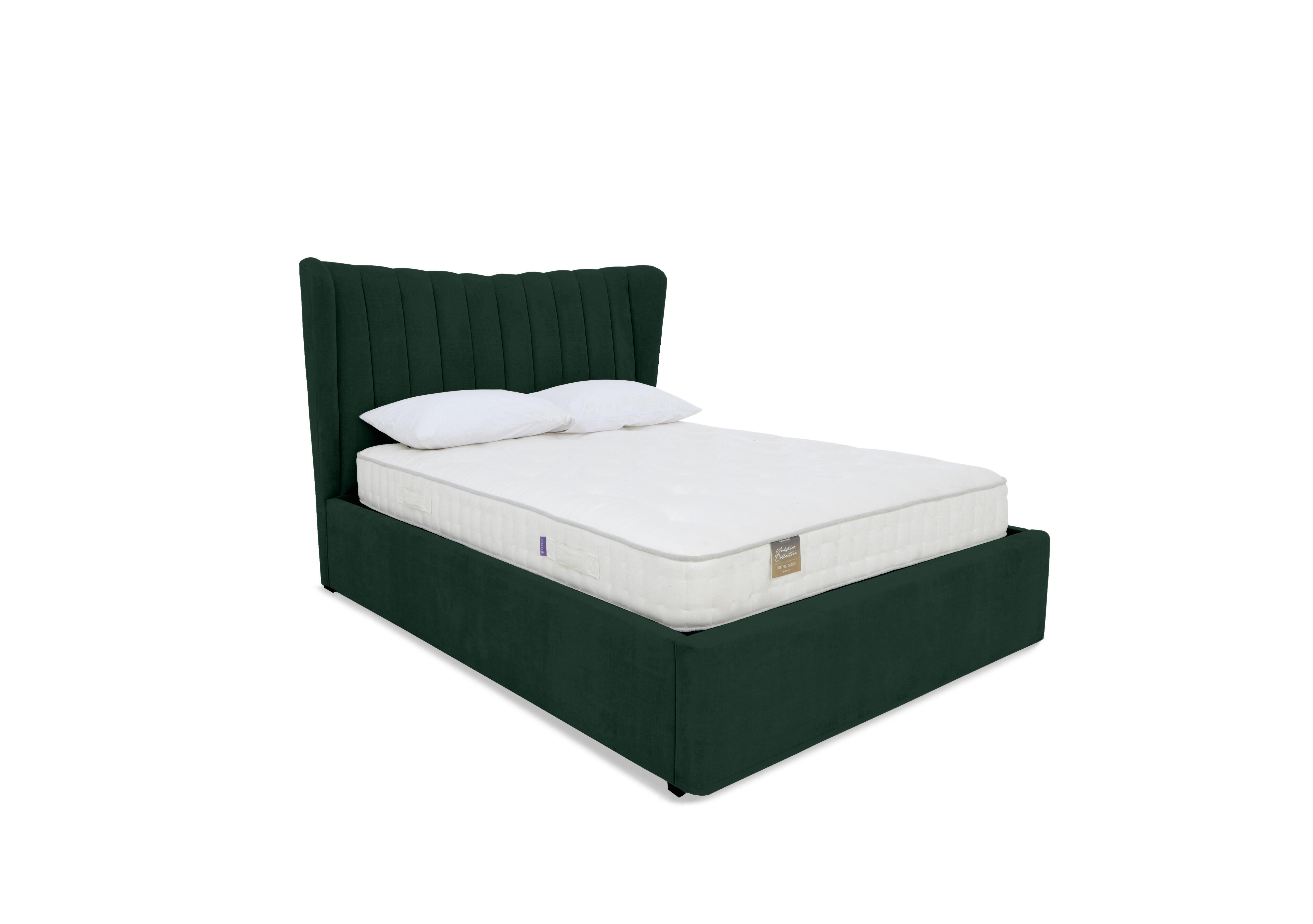 Bourne Ottoman Bed Frame in Plush Emerald on Furniture Village