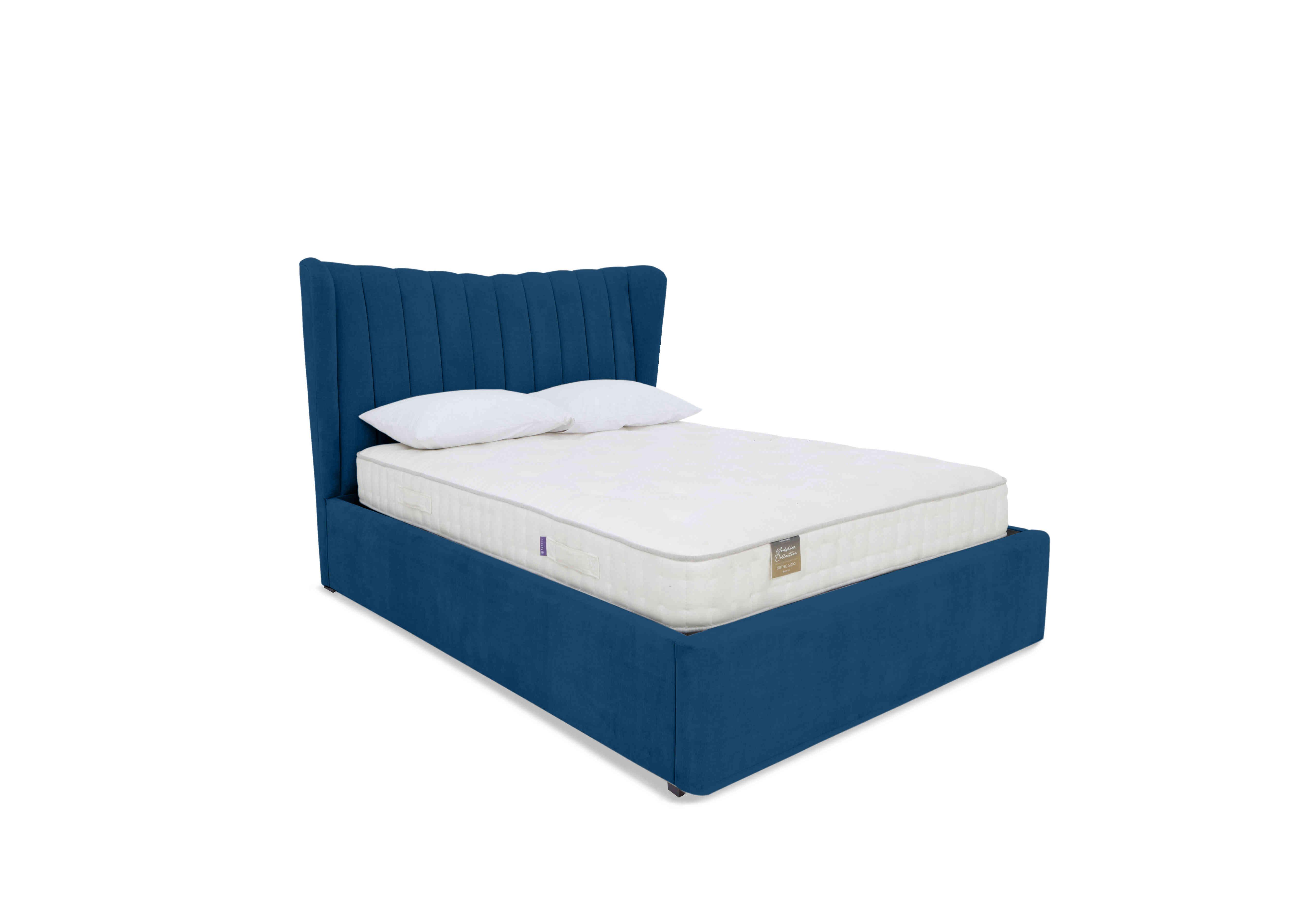 Bourne Ottoman Bed Frame in Plush Pacific on Furniture Village