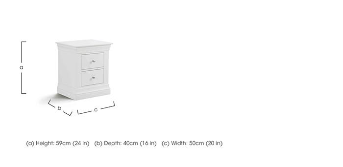 Sophia 2 Drawer Bedside Cabinet in  on Furniture Village