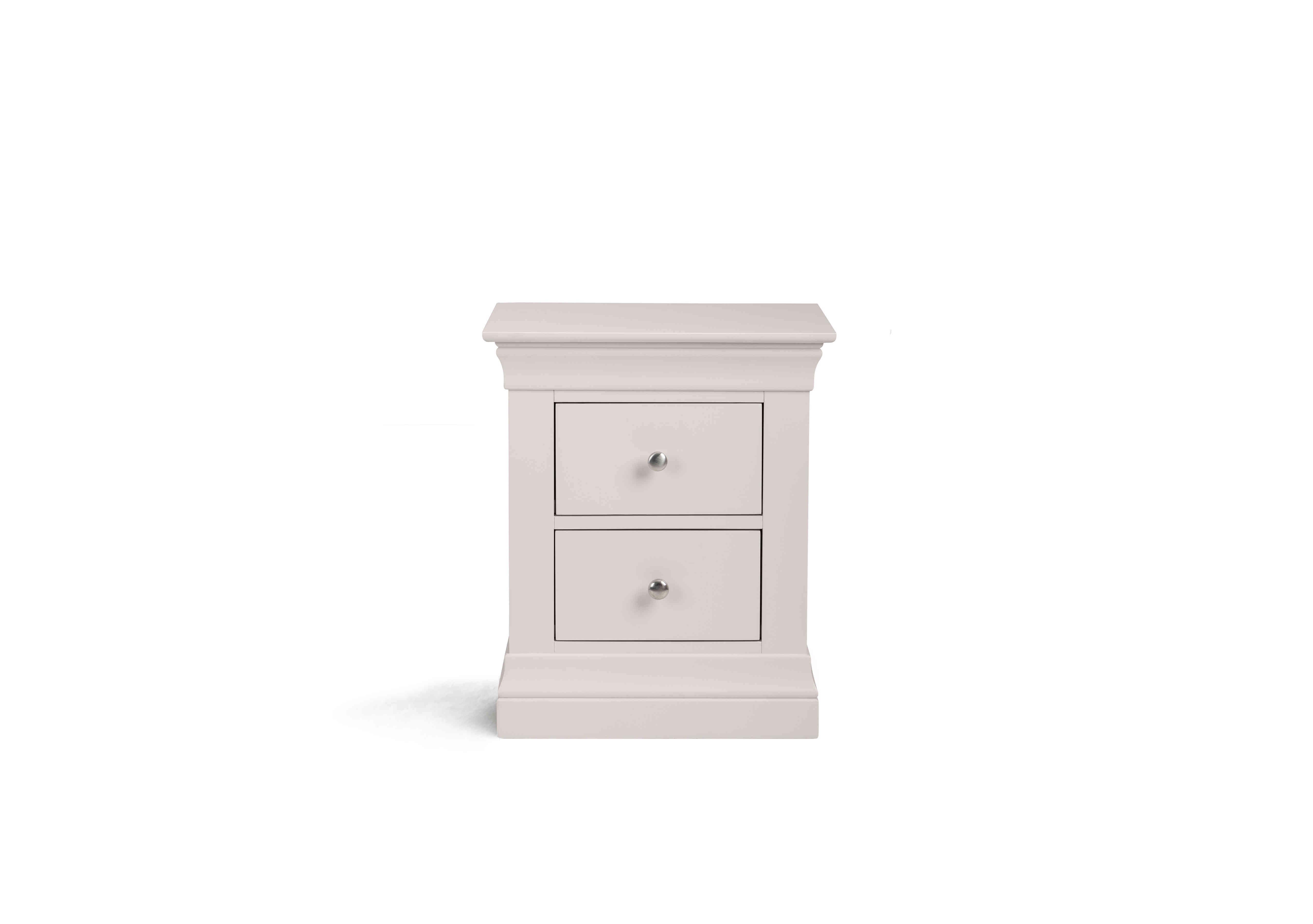 Sophia 2 Drawer Bedside Cabinet in Light Grey on Furniture Village