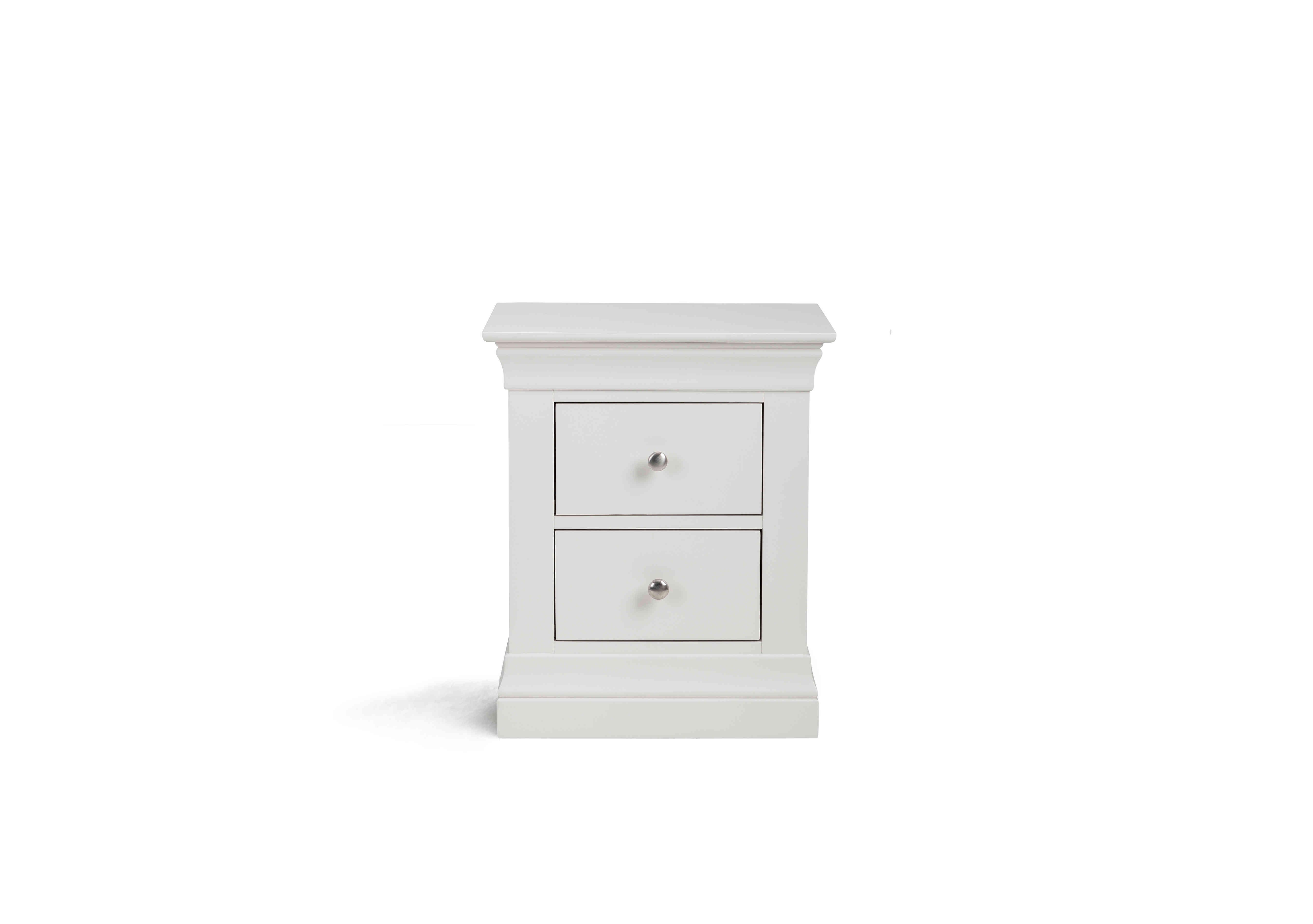 Sophia 2 Drawer Bedside Cabinet in Surf White on Furniture Village