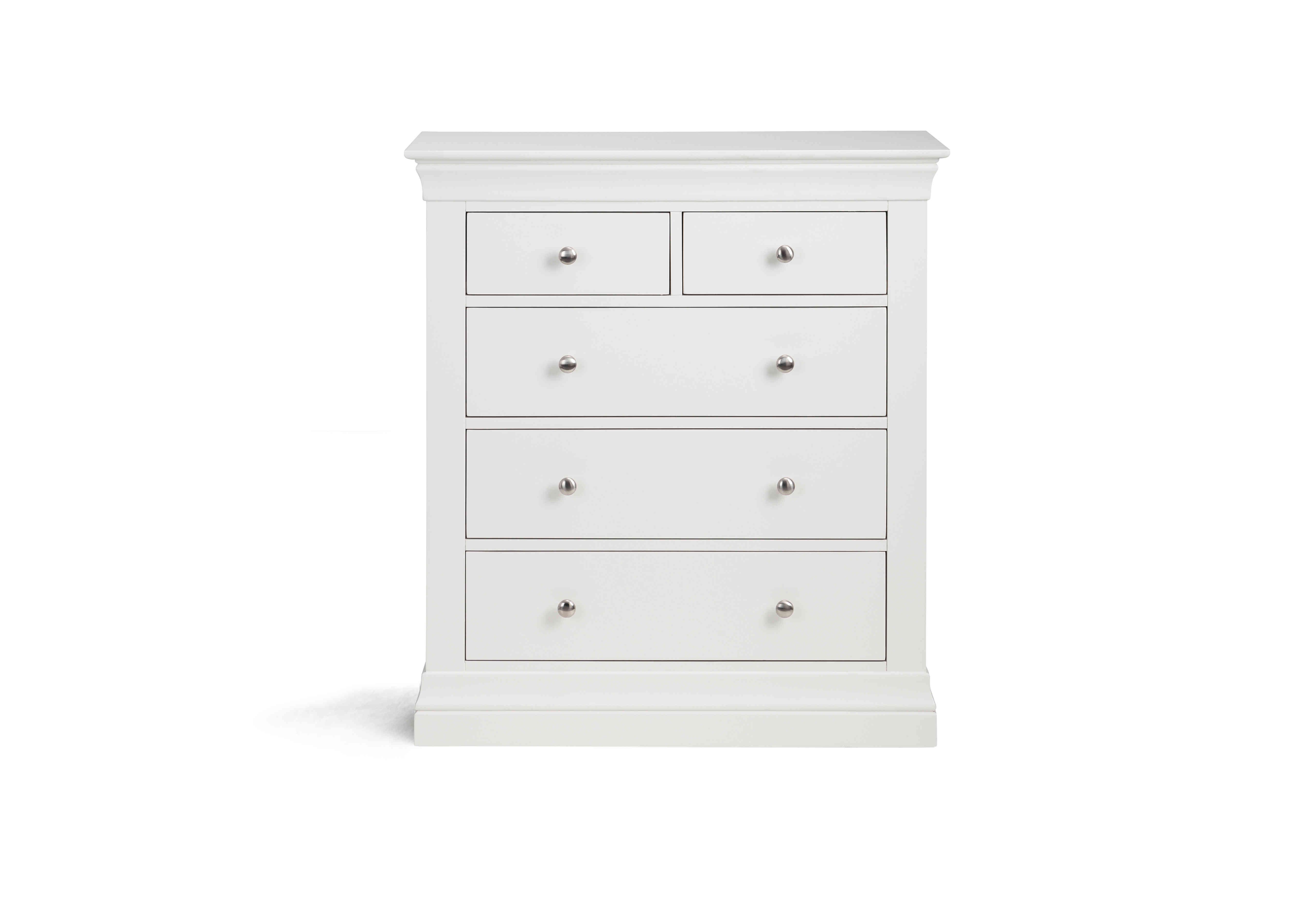 Sophia 3+2 Drawer Chest in Surf White on Furniture Village