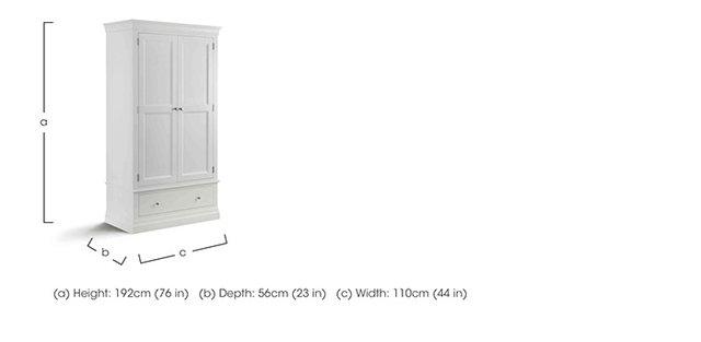 Sophia 2 Door 1 Drawer Wardrobe in  on Furniture Village
