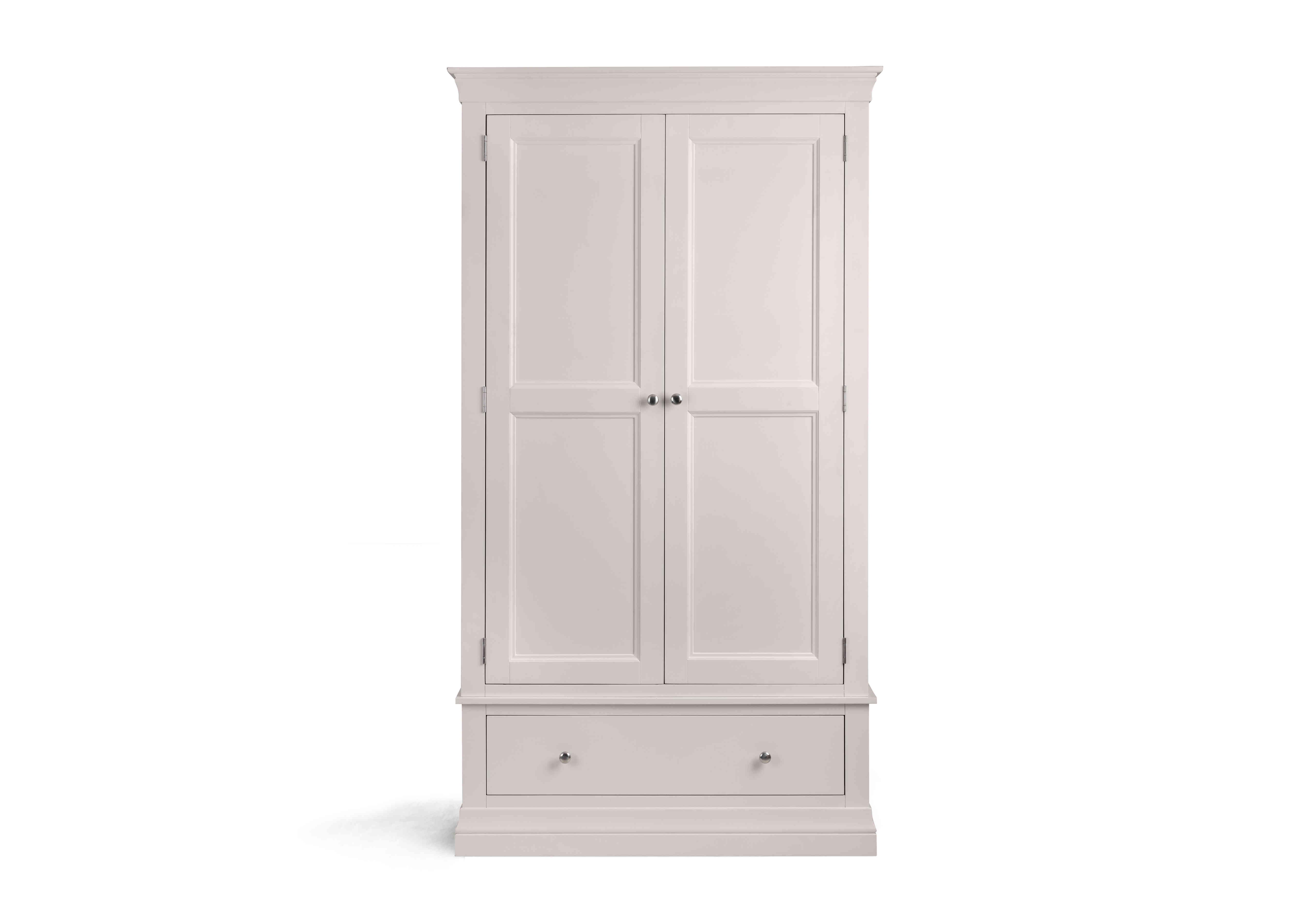 Sophia 2 Door 1 Drawer Wardrobe in Light Grey on Furniture Village