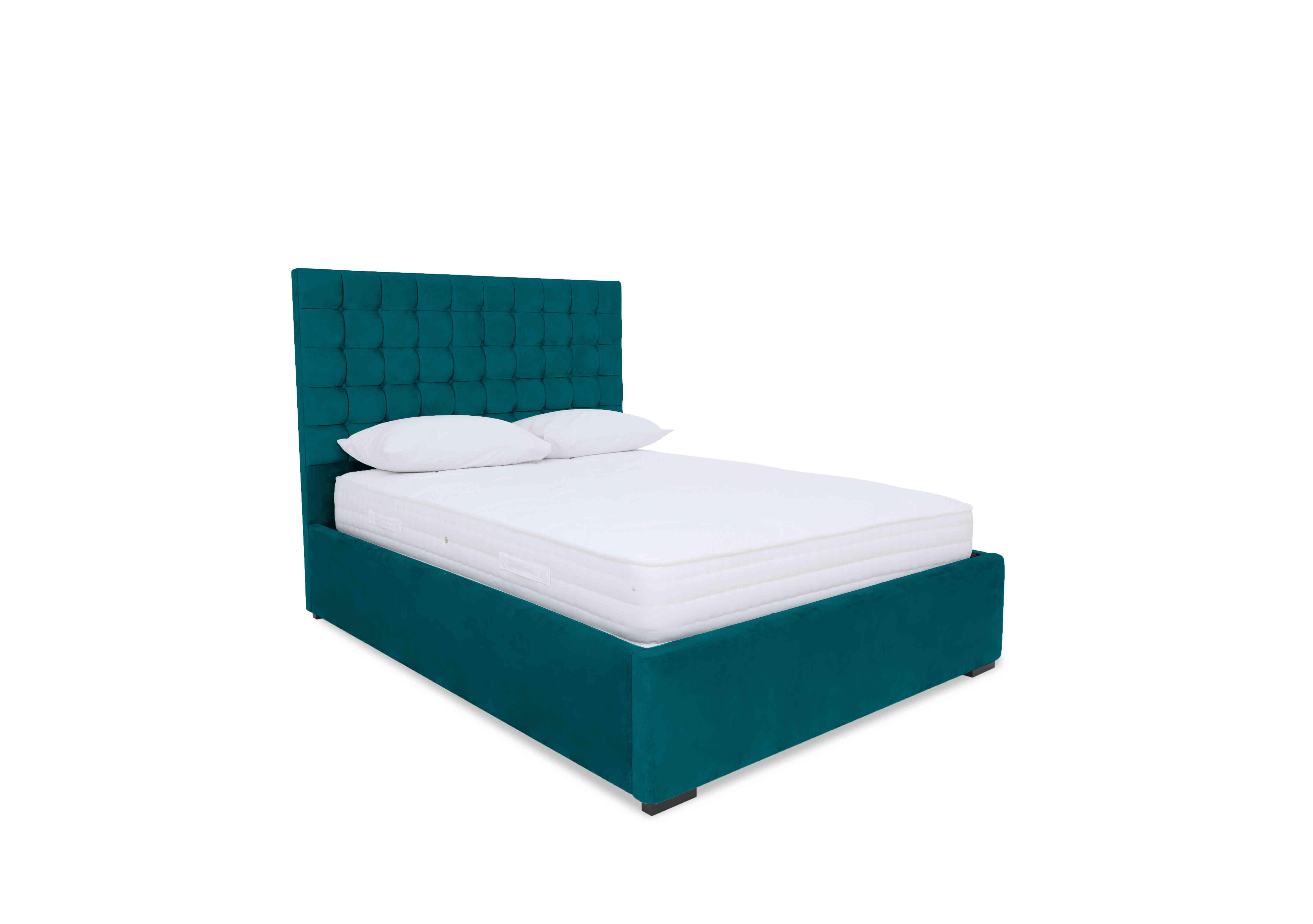 Dice Ottoman Bed Frame in Plush Atlantic on Furniture Village