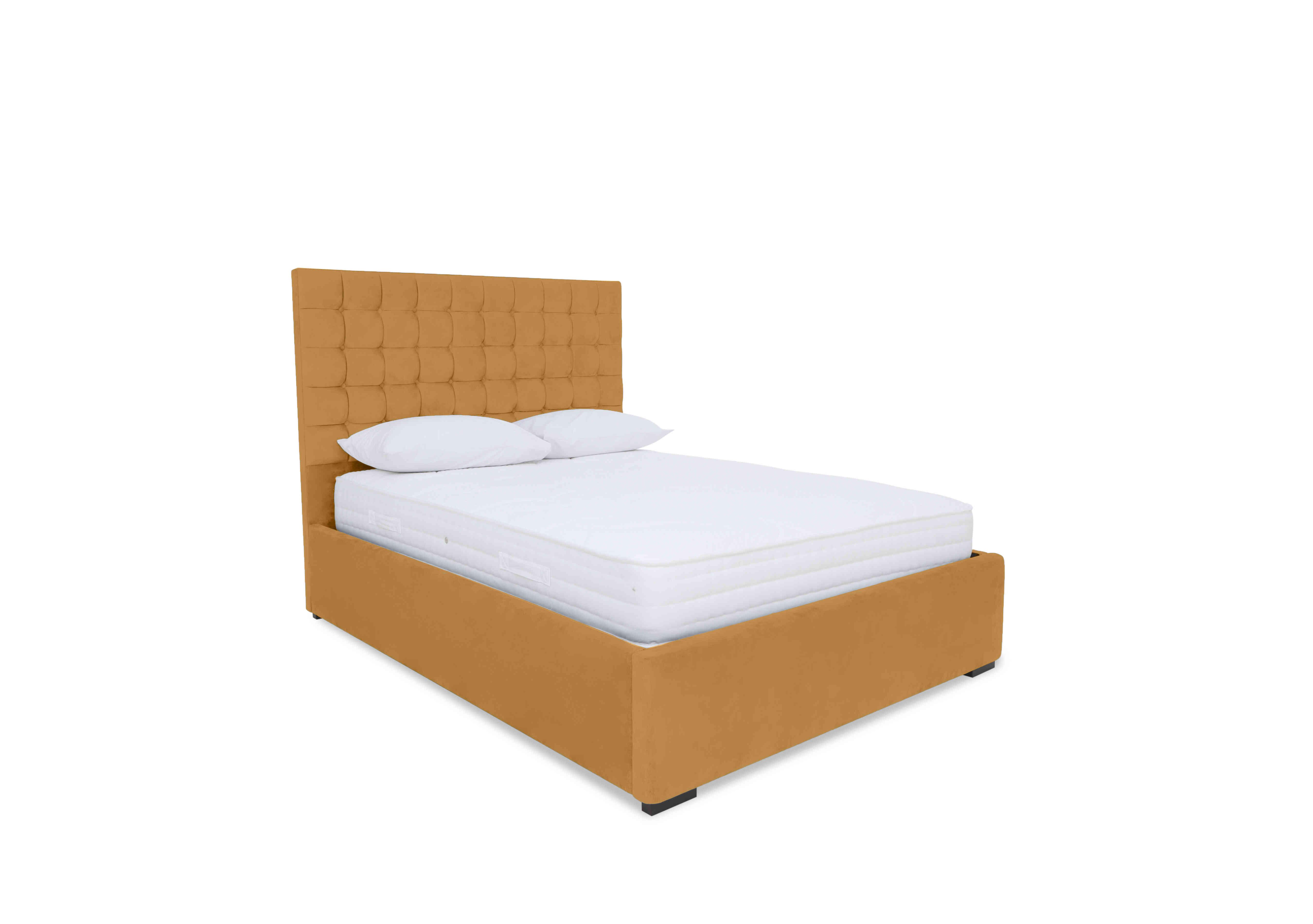 Dice Ottoman Bed Frame in Plush Corn on Furniture Village