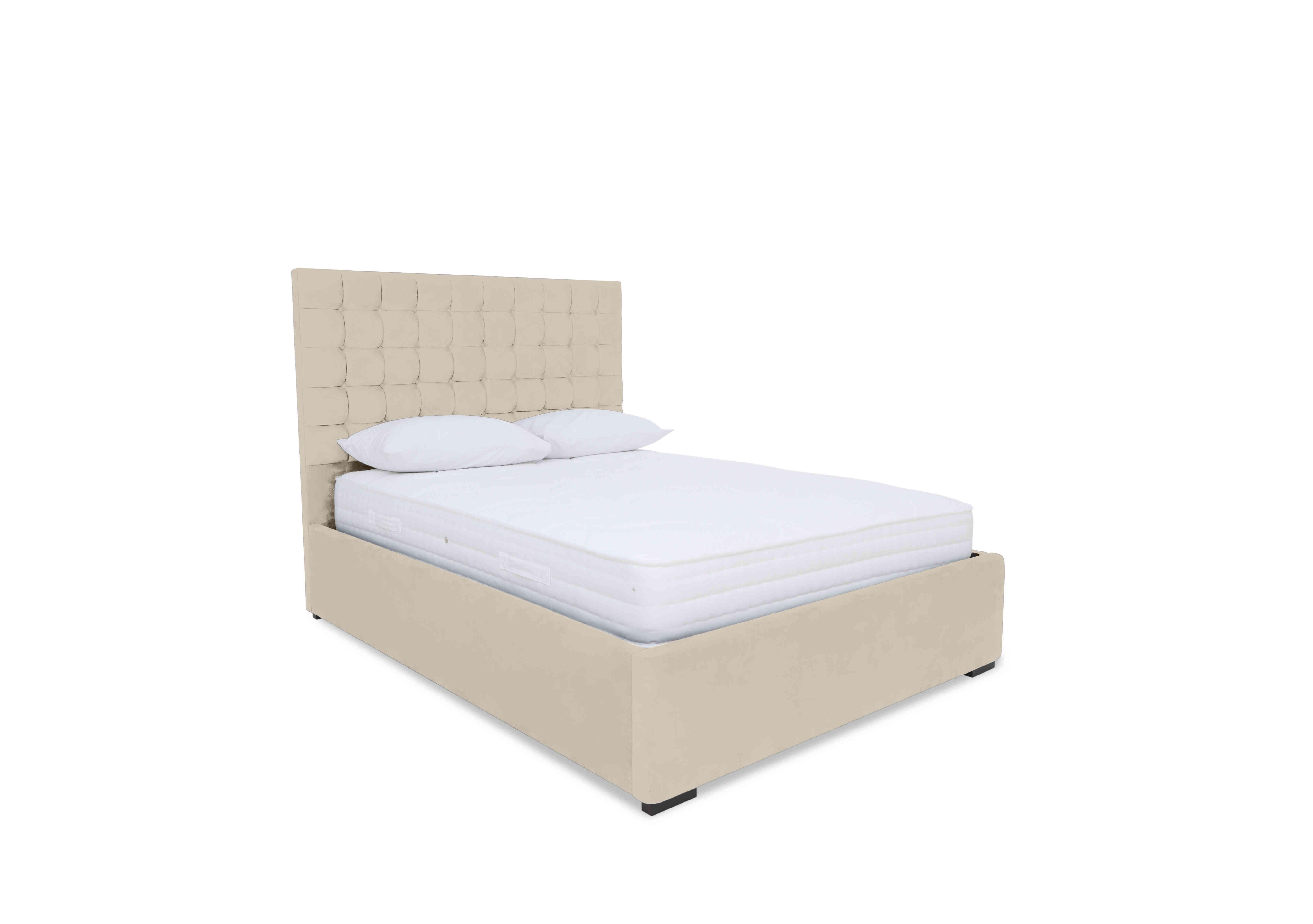 Dice Ottoman Bed Frame in Plush Ecru on Furniture Village