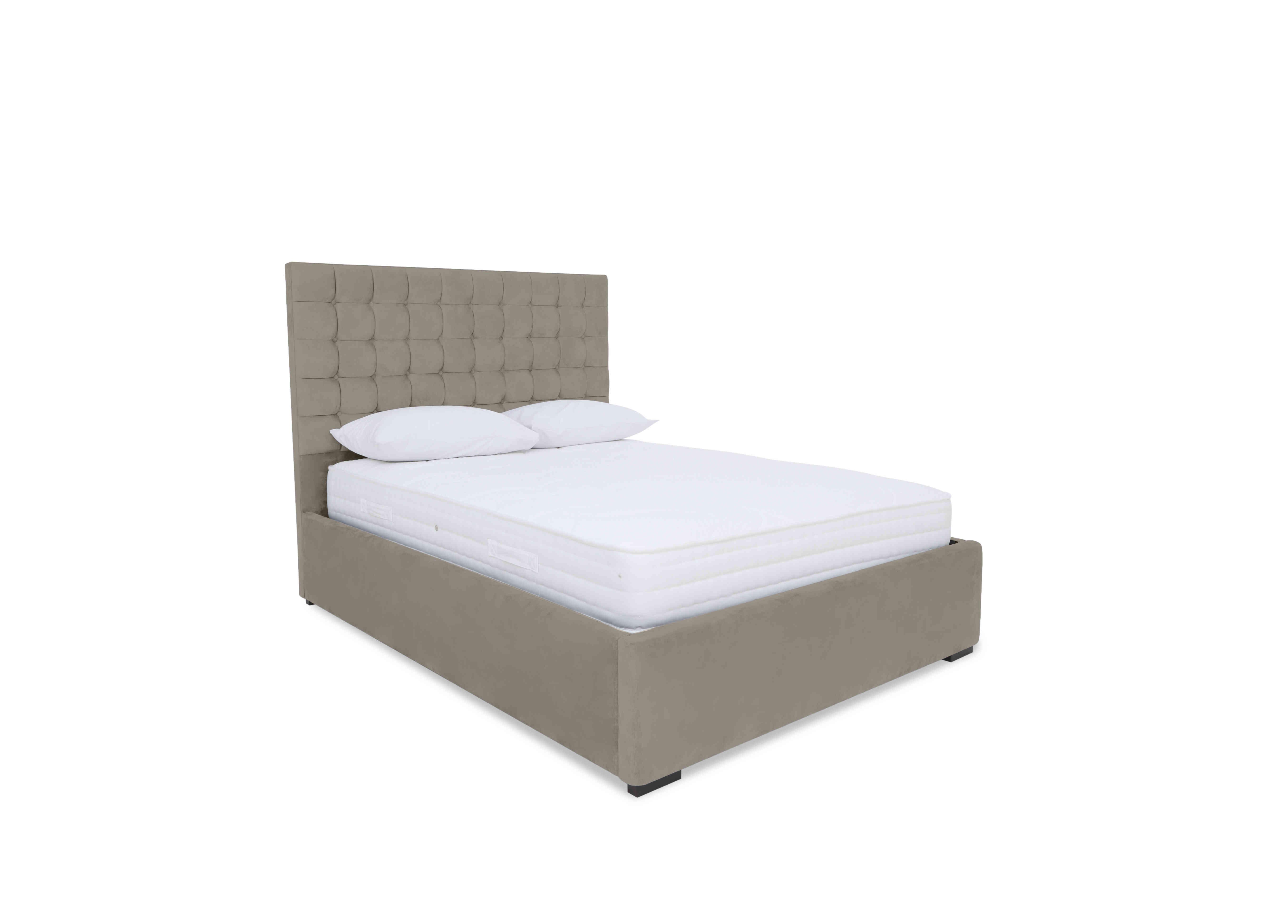 Dice Ottoman Bed Frame in Plush Mole on Furniture Village
