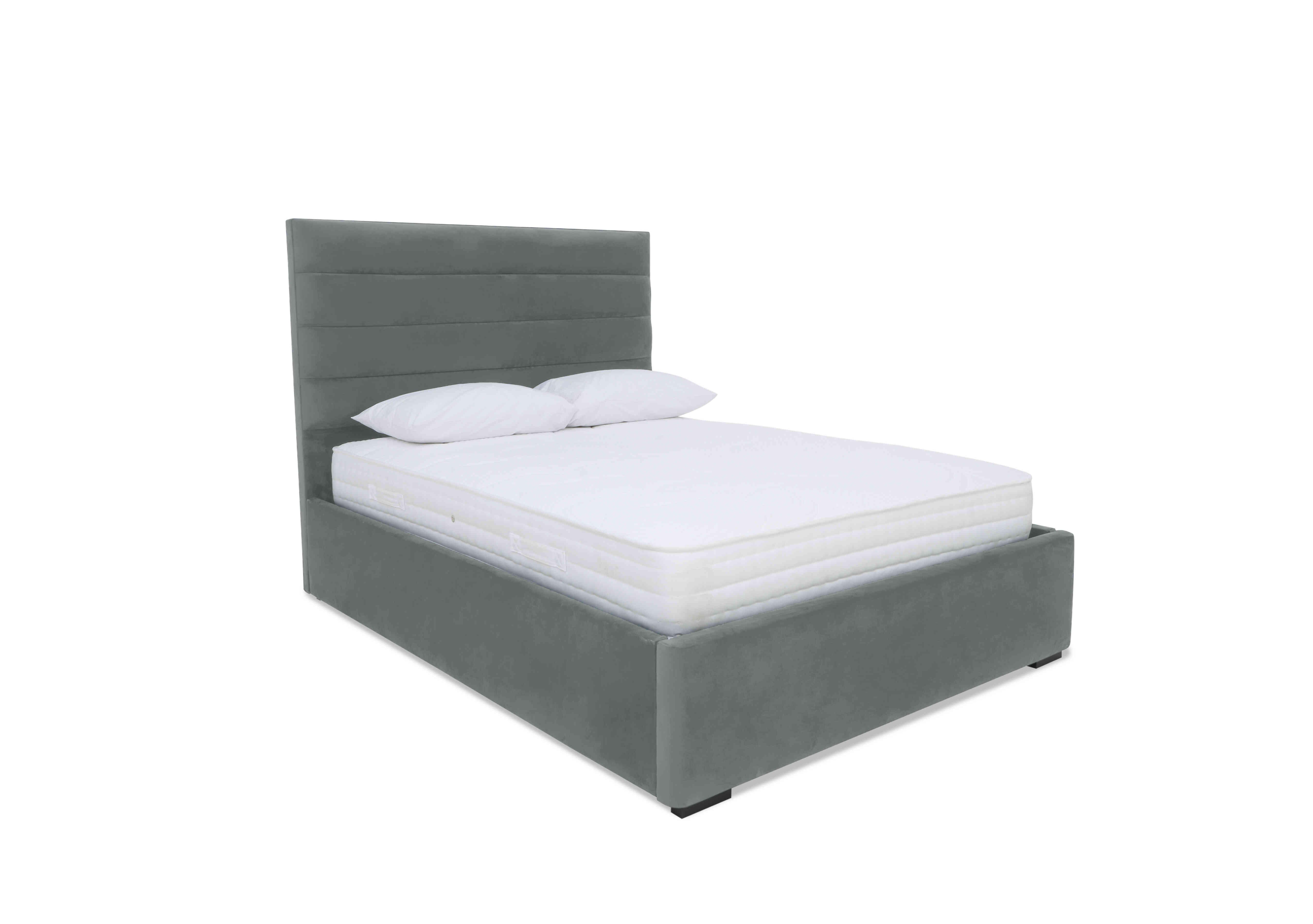 Horizon Ottoman Bed Frame in Plush Arctic Grey on Furniture Village