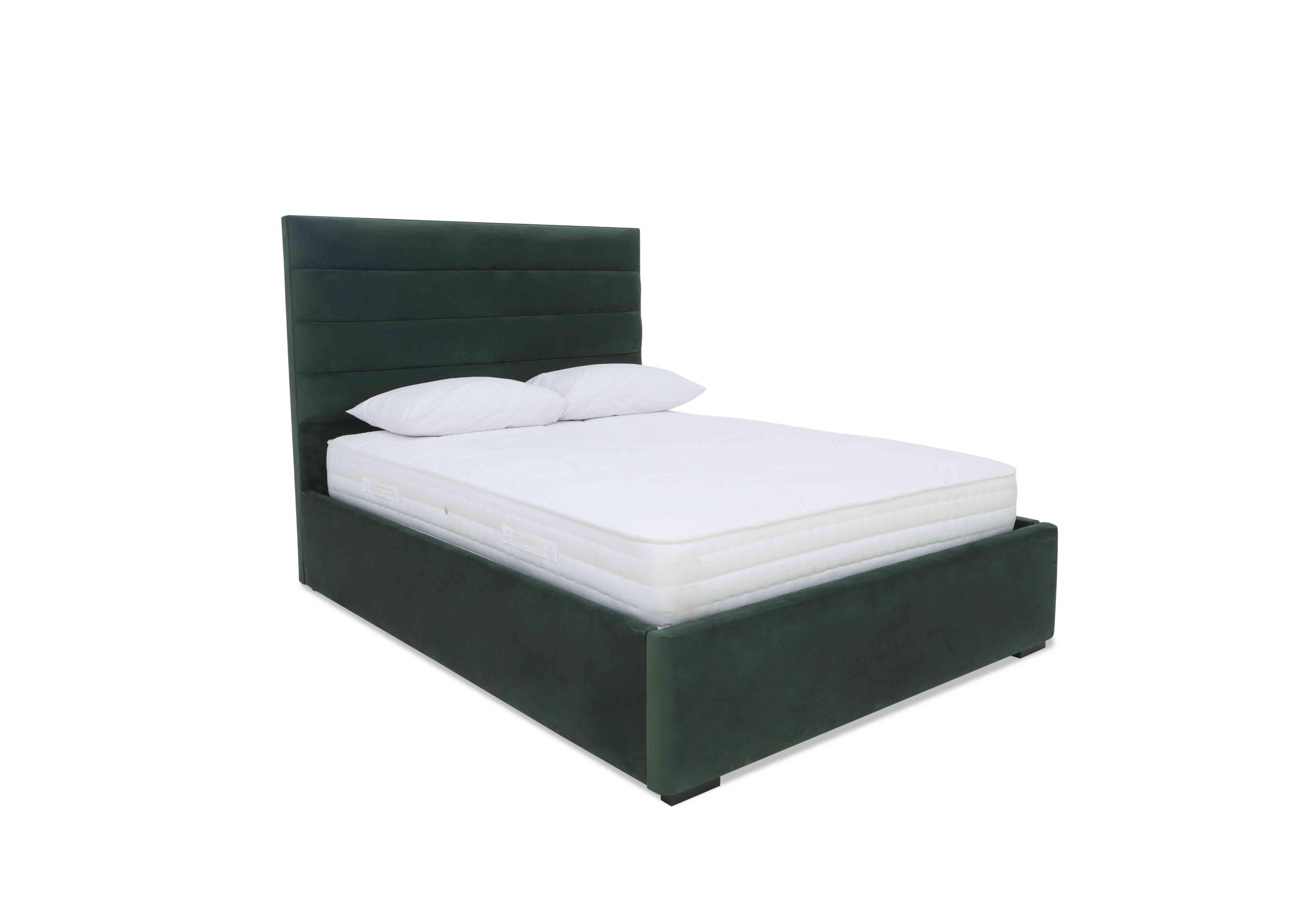 Horizon Ottoman Bed Frame in Plush Emerald on Furniture Village