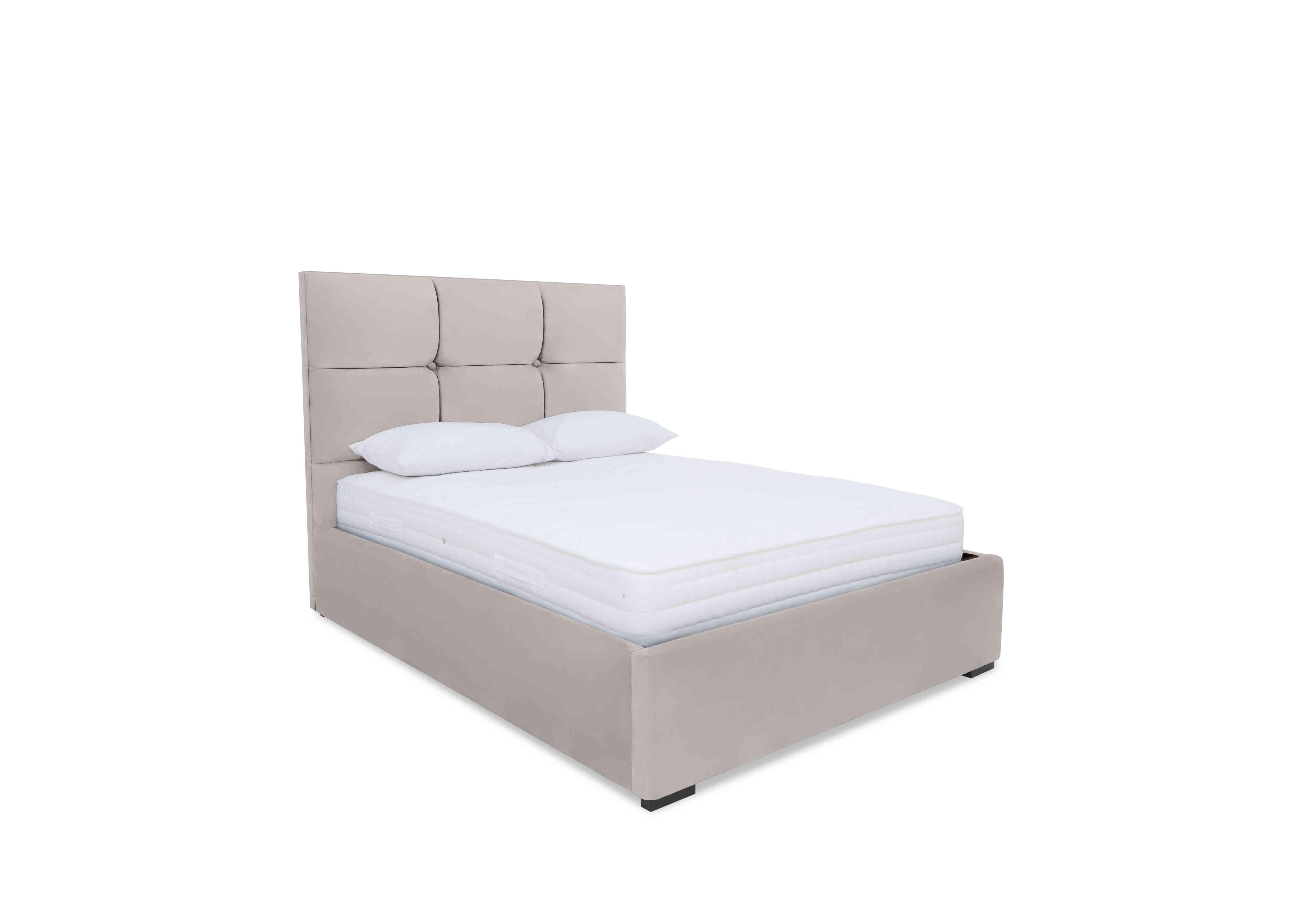 Rubix Ottoman Bed Frame in Plush Argent on Furniture Village