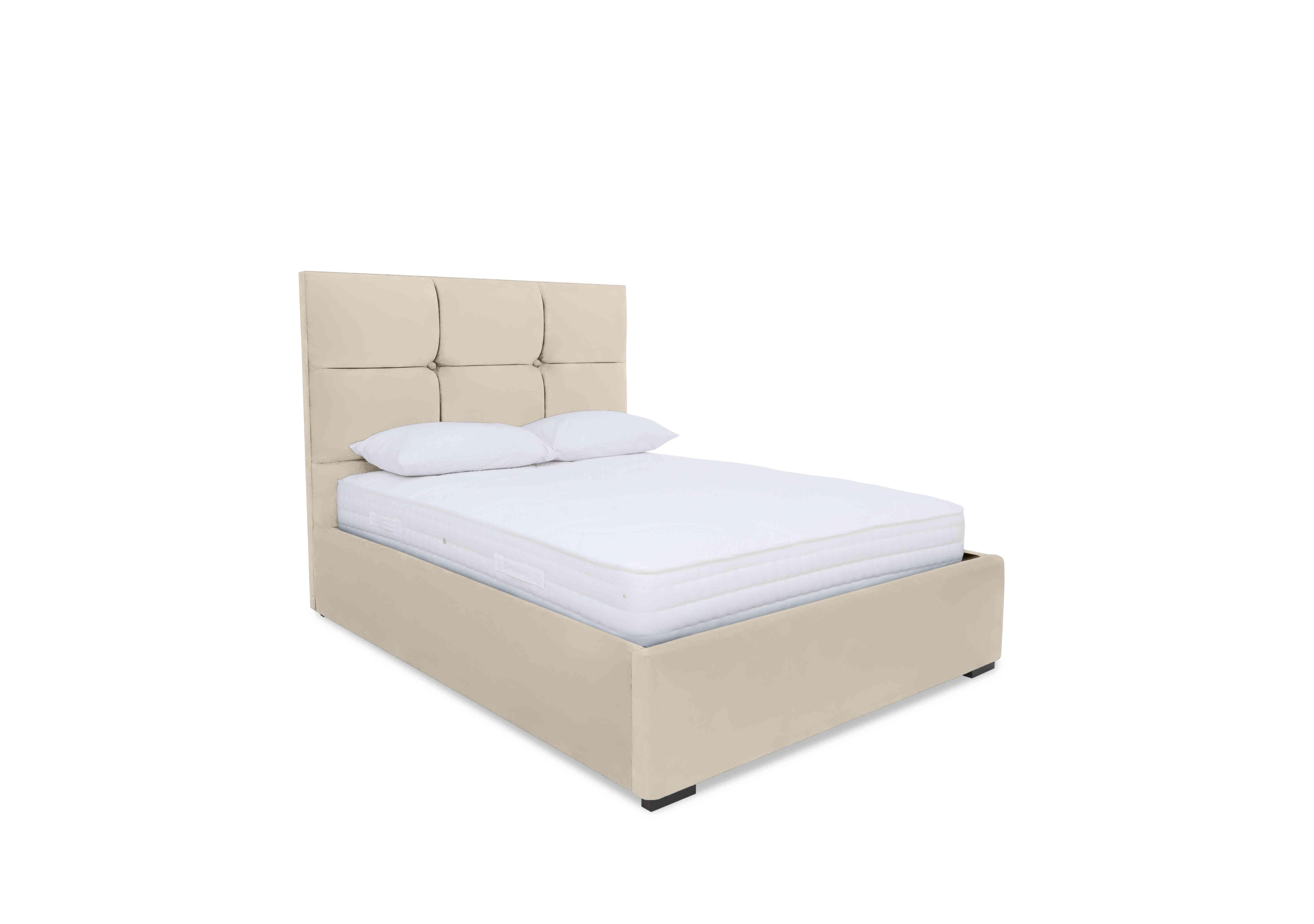 Rubix Ottoman Bed Frame in Plush Ecru on Furniture Village