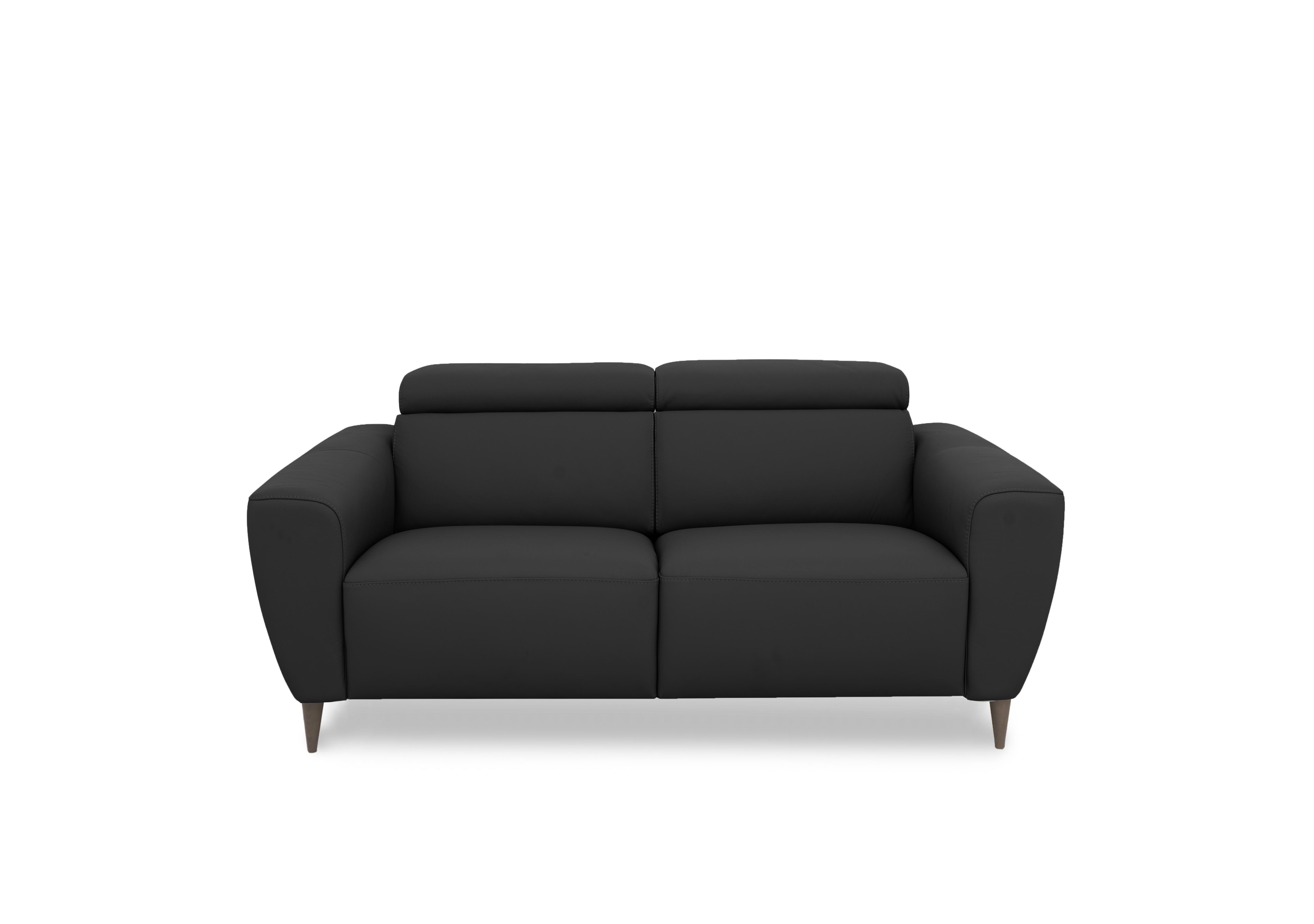 Milano 2 Seater Leather Sofa in 71 Torello Nero To Ft on Furniture Village