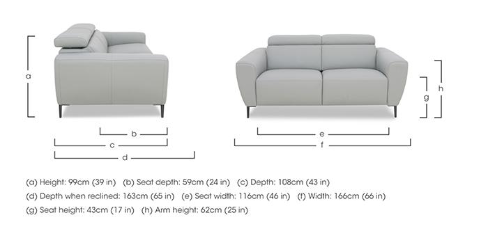 Milano 2 Seater Leather Sofa in  on Furniture Village
