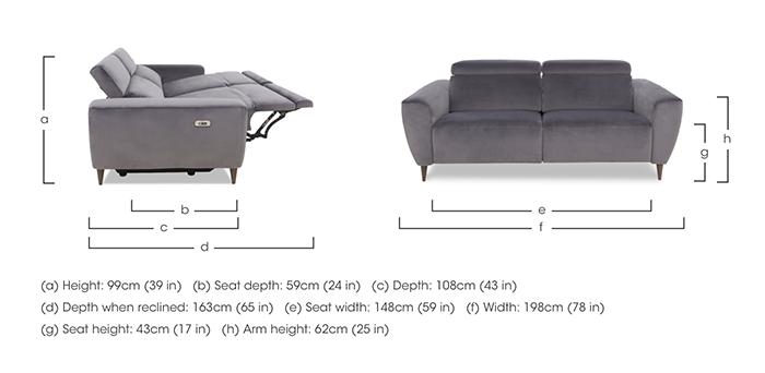Milano 2.5 Seater Fabric Sofa in  on Furniture Village