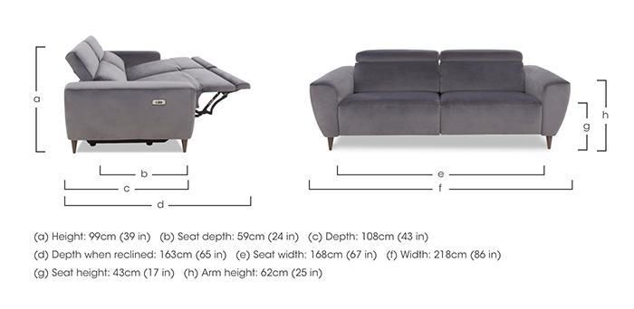 Milano 3 Seater Fabric Sofa in  on Furniture Village
