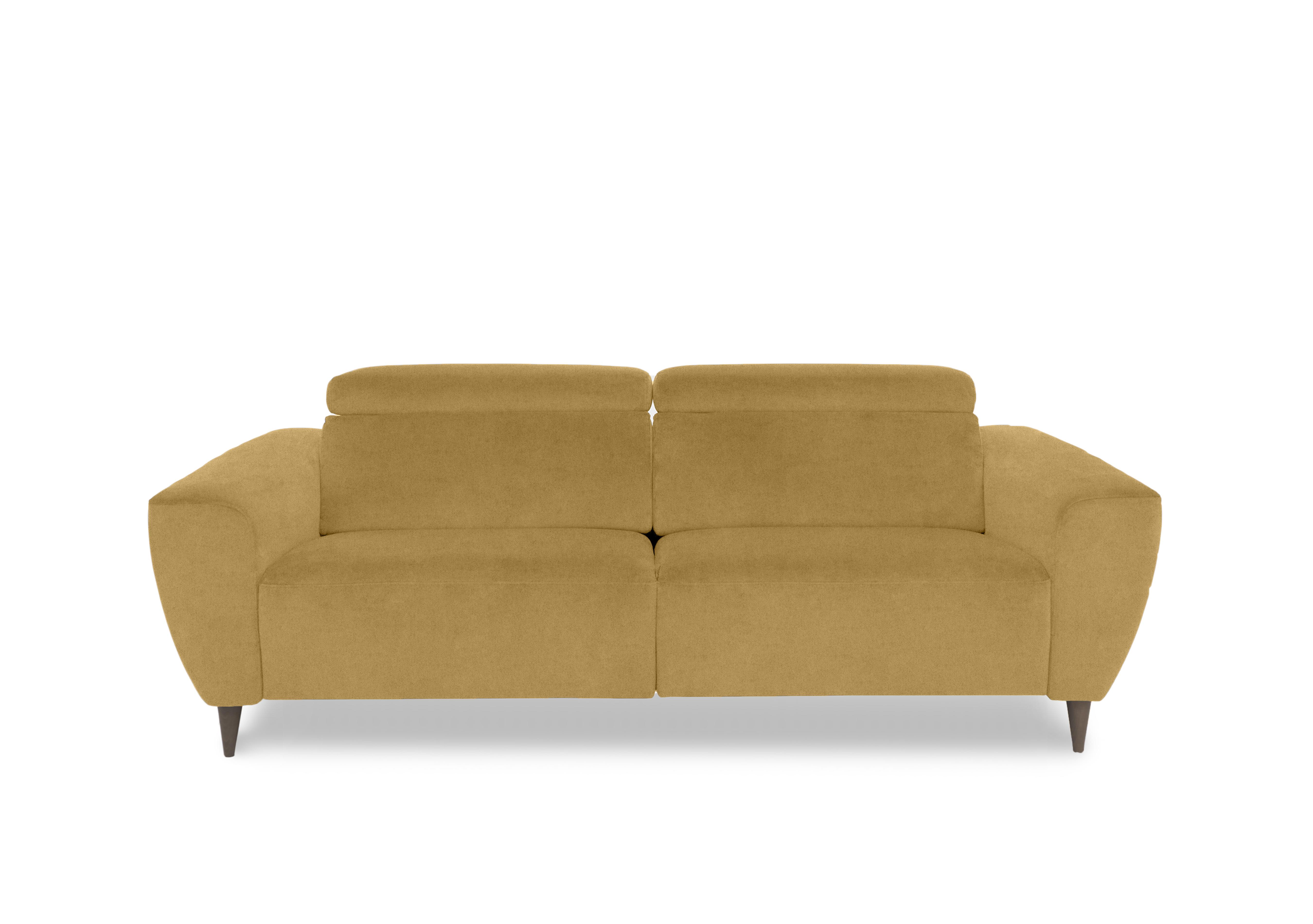 Milano 3 Seater Fabric Sofa in Fuente Mostaza To Ft on Furniture Village