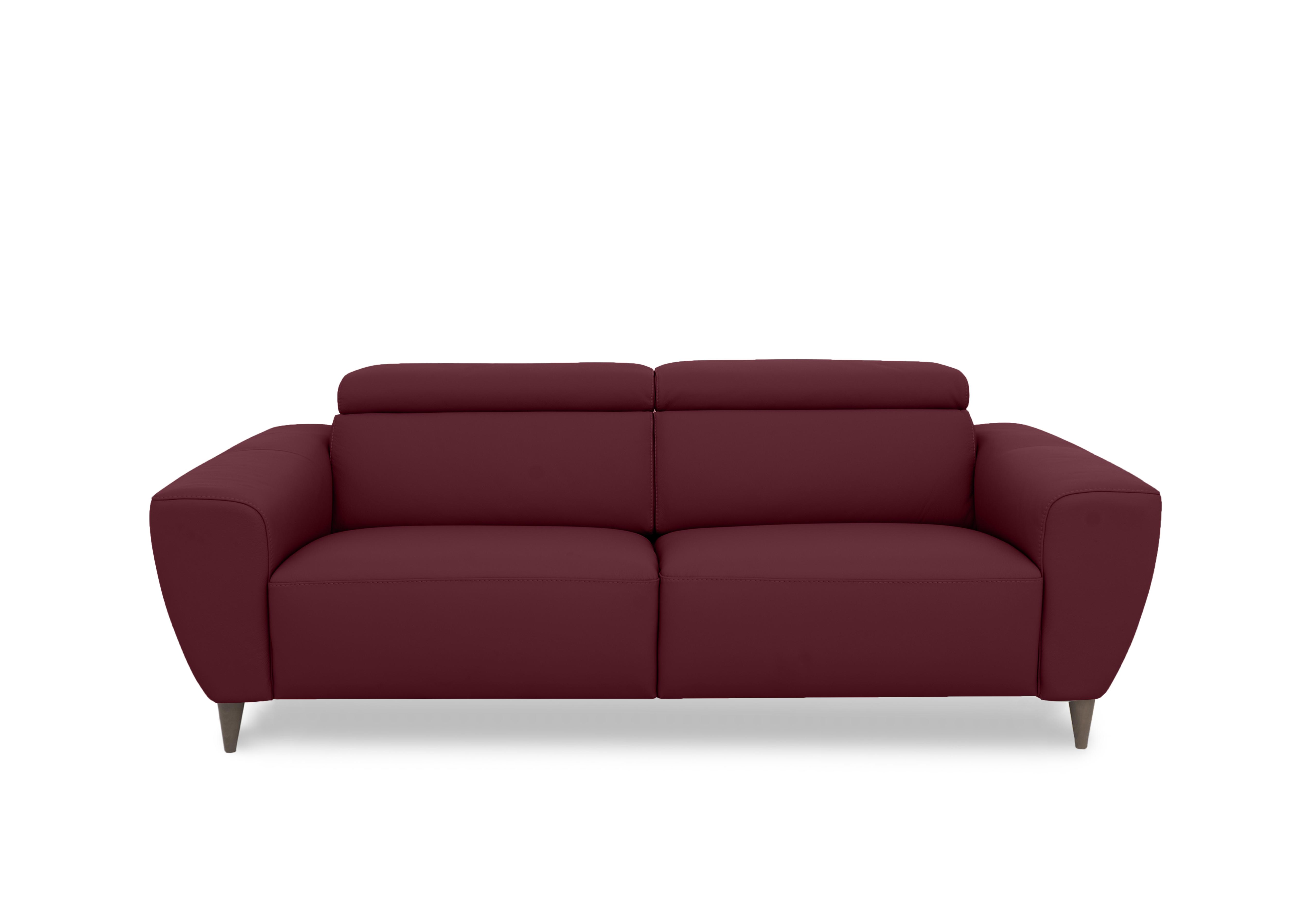 Milano 3 Seater Leather Sofa in 1521 Dali Bordeaux To Ft on Furniture Village