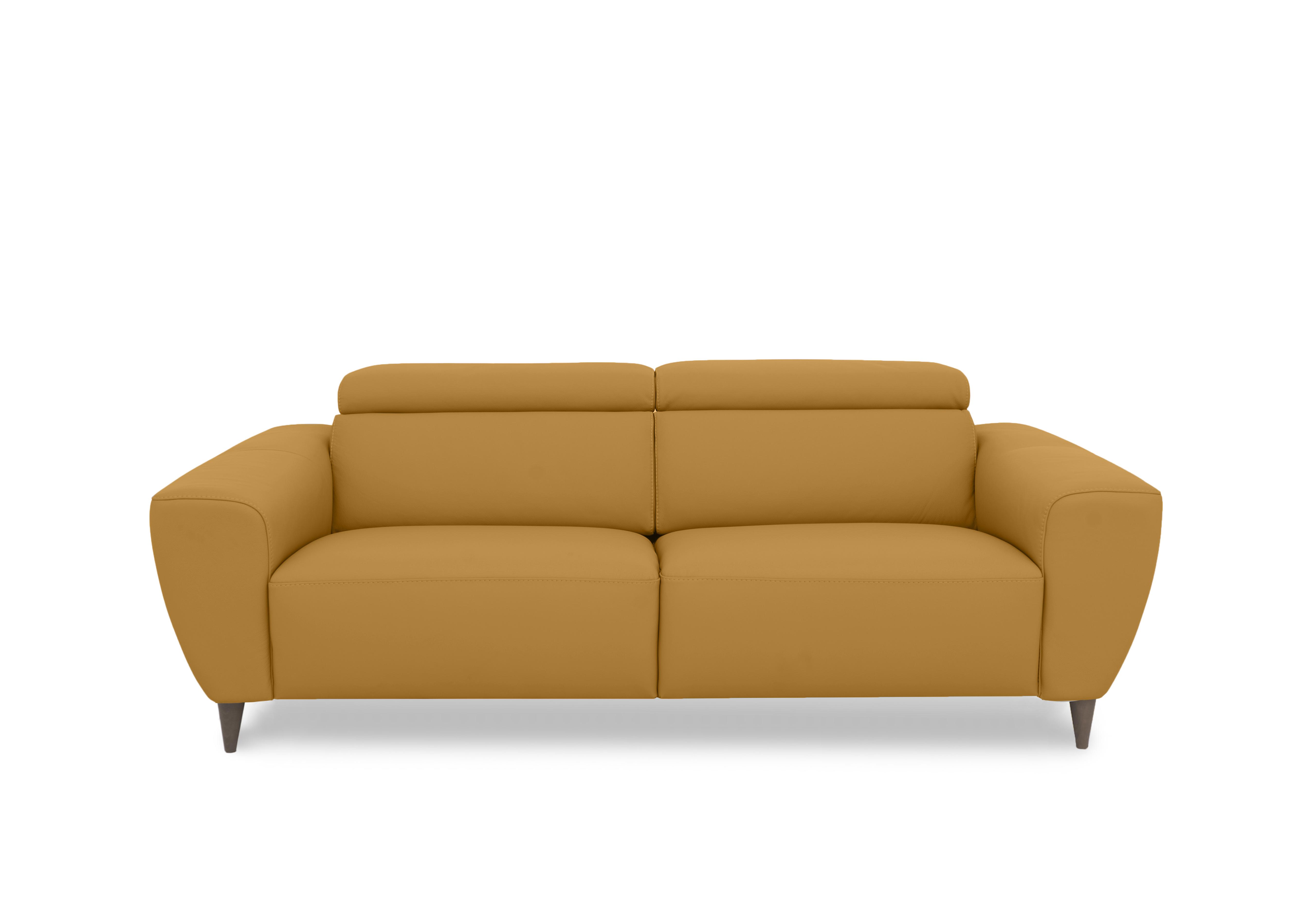 Milano 3 Seater Leather Sofa in 355 Torello Senape To Ft on Furniture Village